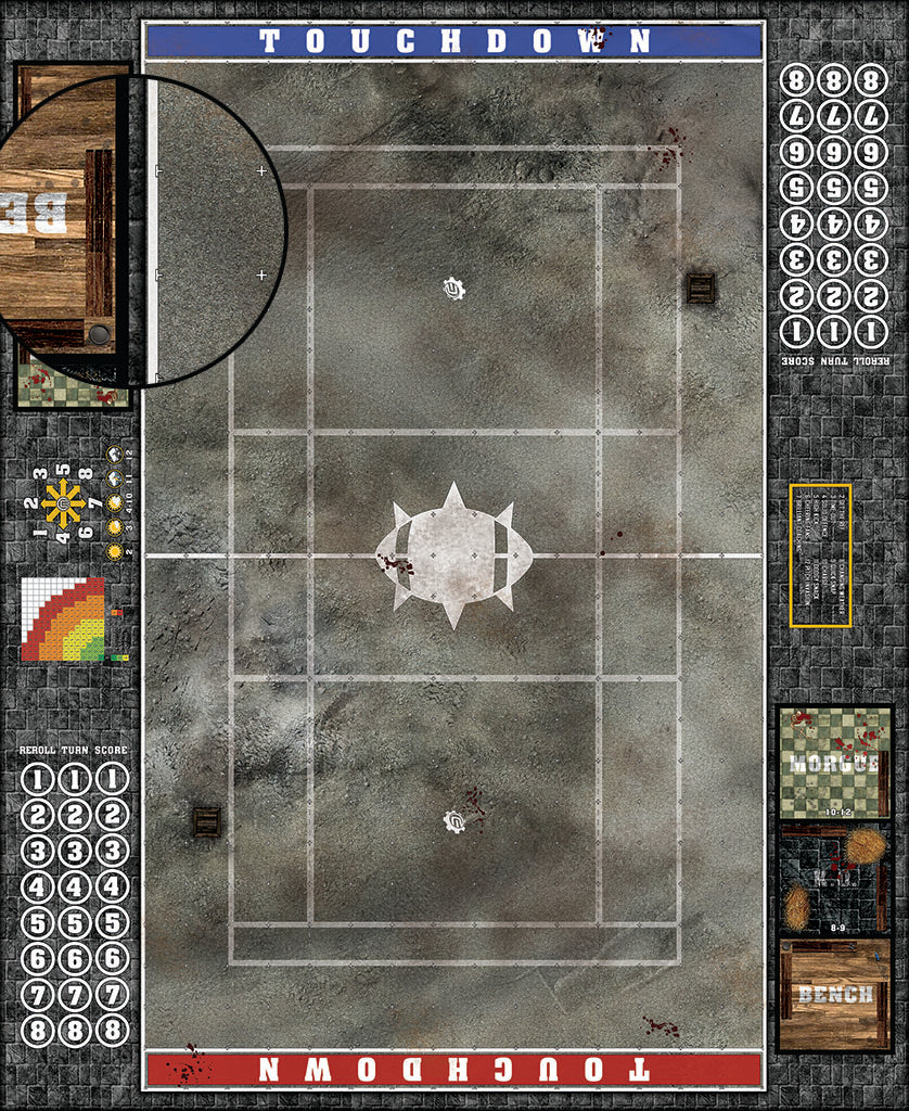 Custom Fantasy Football Play Mat / Dual Pitch 11s and 7s from Mats by Mars