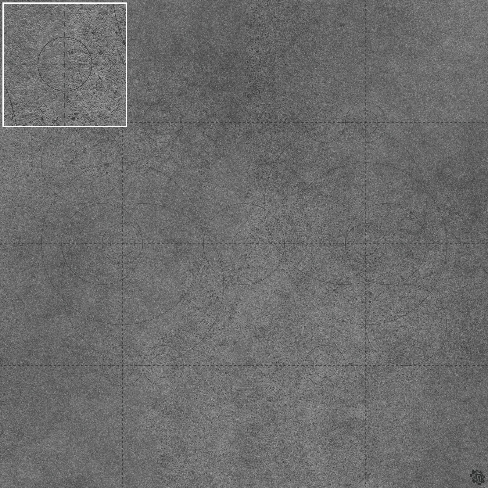 Mats by Mars: Koncrete Blok (Extra Dark) Tabletop Wargaming Play Mat