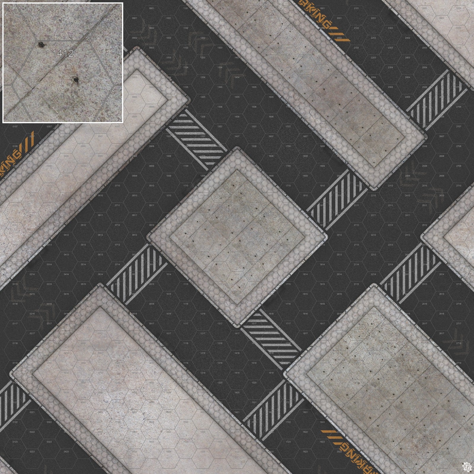 Mats by Mars: Hab Blok D Tabletop Wargaming Play Mat