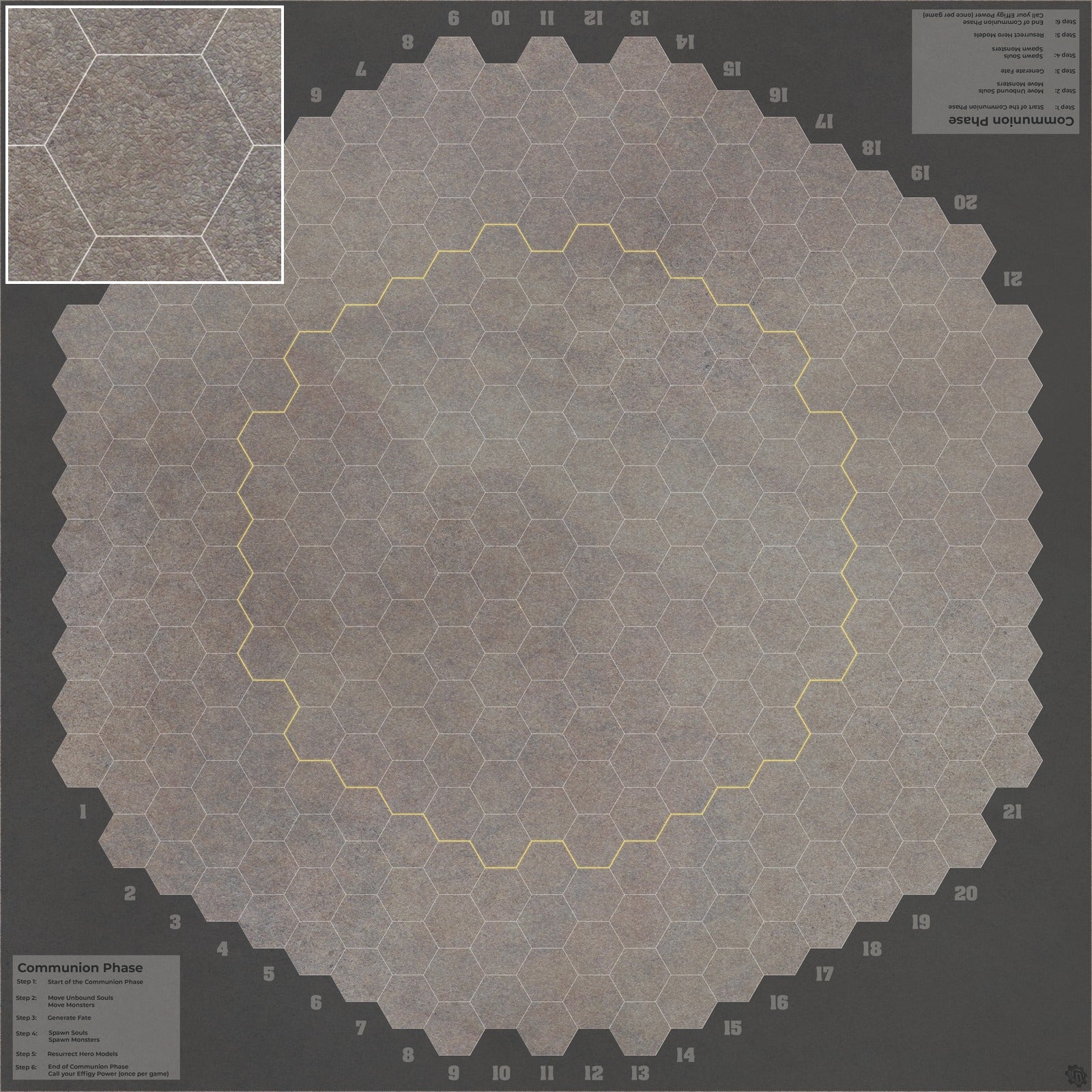 Mats by Mars: Koncrete Blok (Dark) Tabletop Wargaming Play Mat