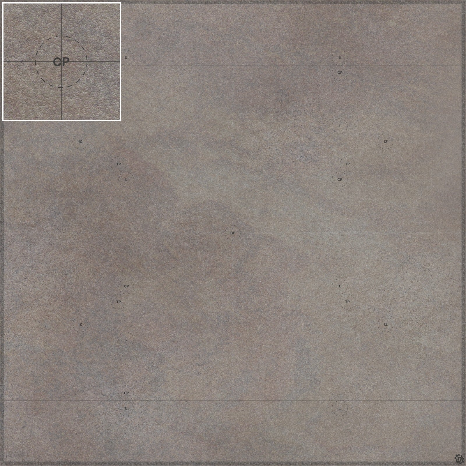Mats by Mars: Koncrete Blok (Dark) Tabletop Wargaming Play Mat
