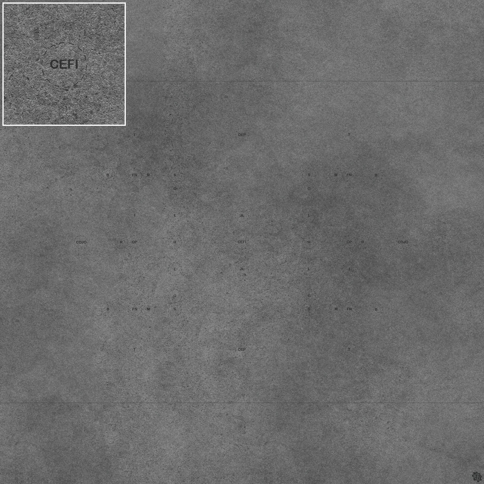 Mats by Mars: Koncrete Blok (Extra Dark) Tabletop Wargaming Play Mat