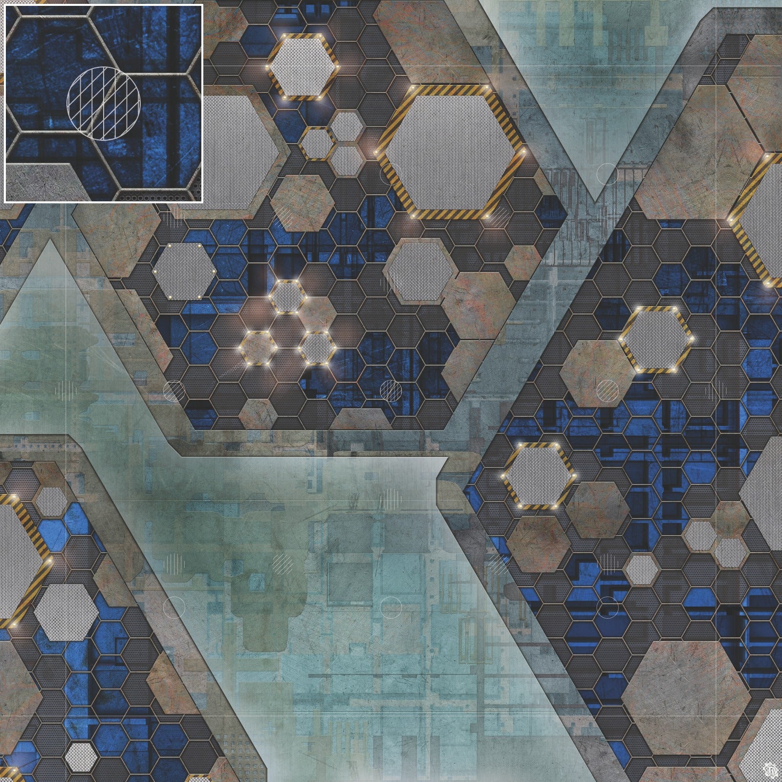 Mats by Mars: Quinfinity Sapphire Tabletop Wargaming Play Mat