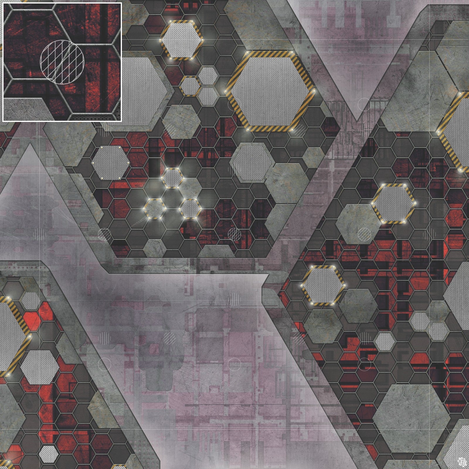 Mats by Mars: Quinfinity Ruby Tabletop Wargaming Play Mat