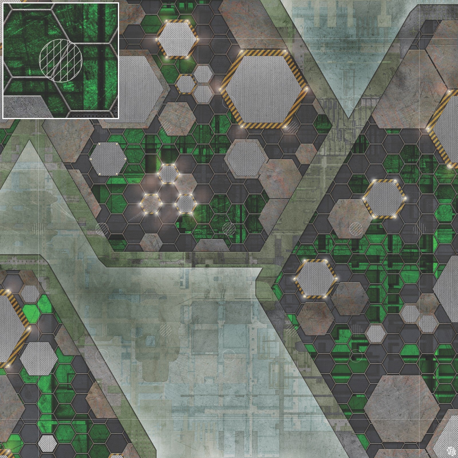 Mats by Mars: Quinfinity Jade Tabletop Wargaming Play Mat