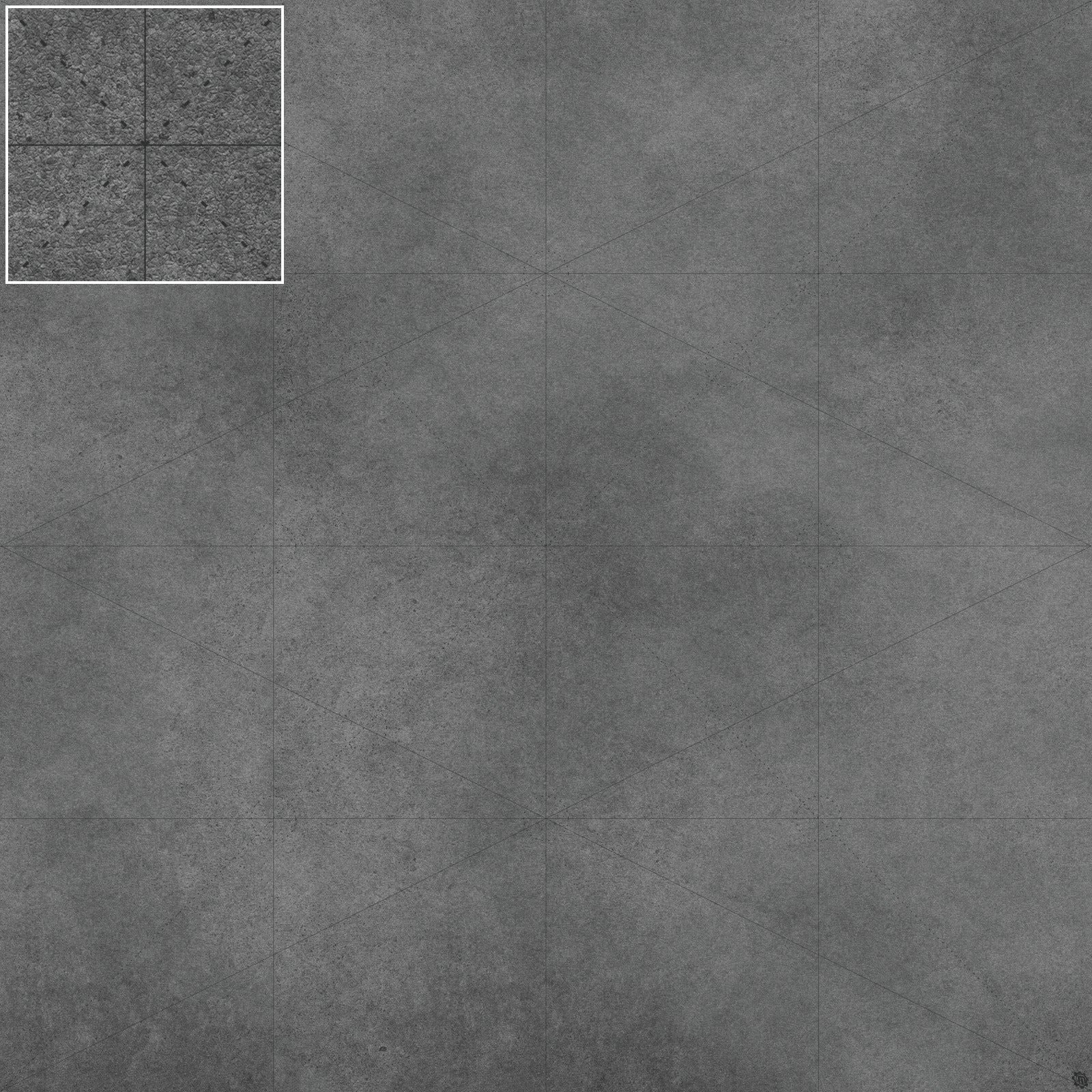 Mats by Mars: Koncrete Blok (Extra Dark) Tabletop Wargaming Play Mat