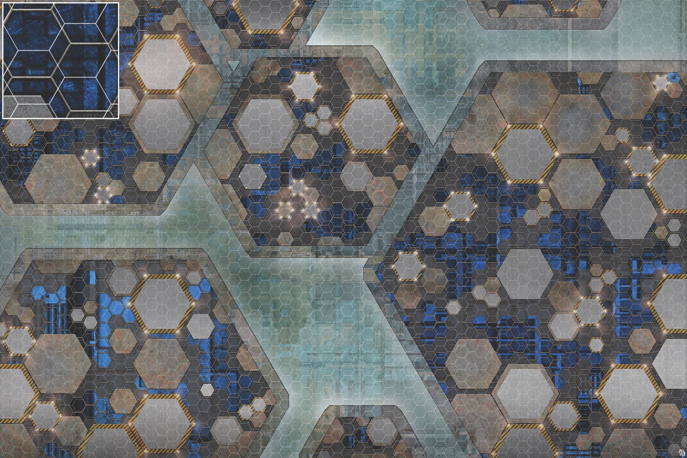 Mats by Mars: Quinfinity Sapphire Tabletop Wargaming Play Mat
