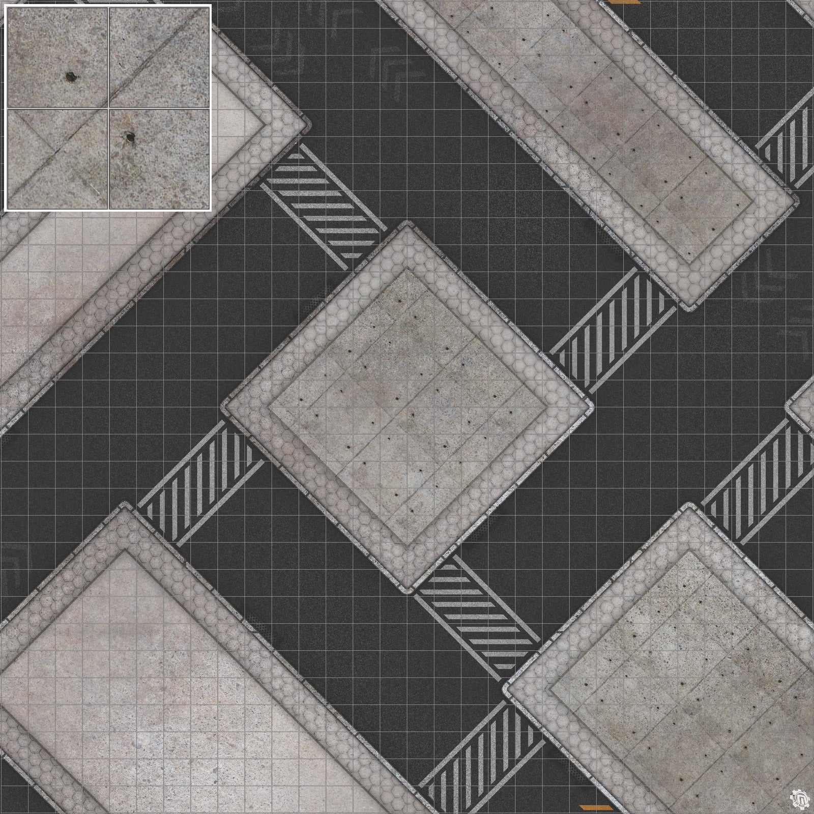 Mats by Mars: Hab Blok D Tabletop Wargaming Play Mat