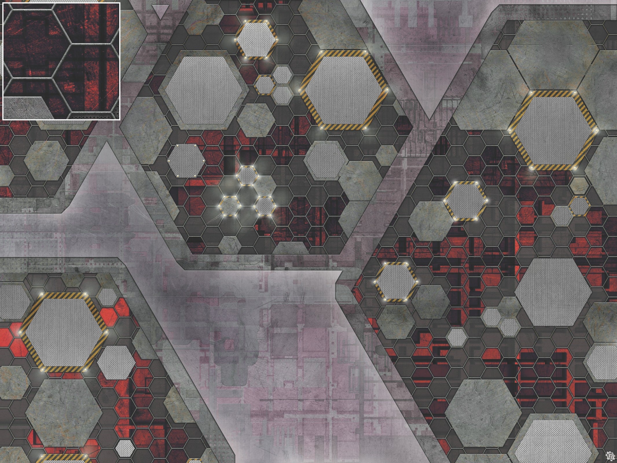 Mats by Mars: Quinfinity Ruby Tabletop Wargaming Play Mat