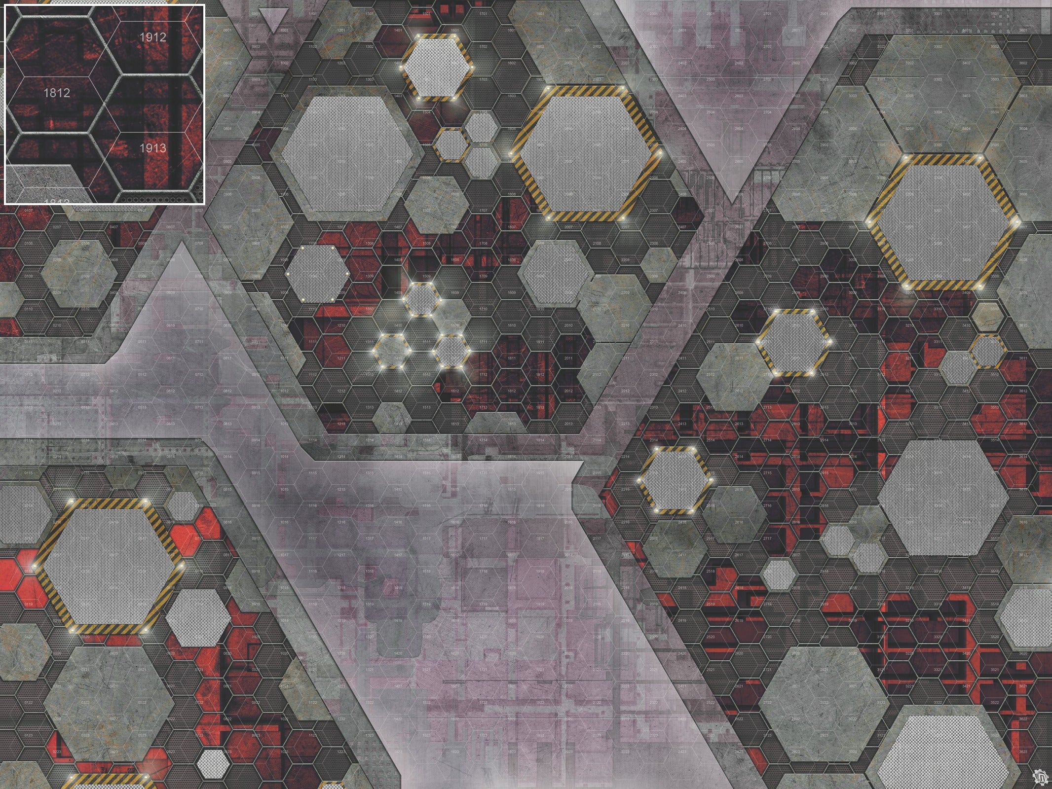 Mats by Mars: Quinfinity Ruby Tabletop Wargaming Play Mat