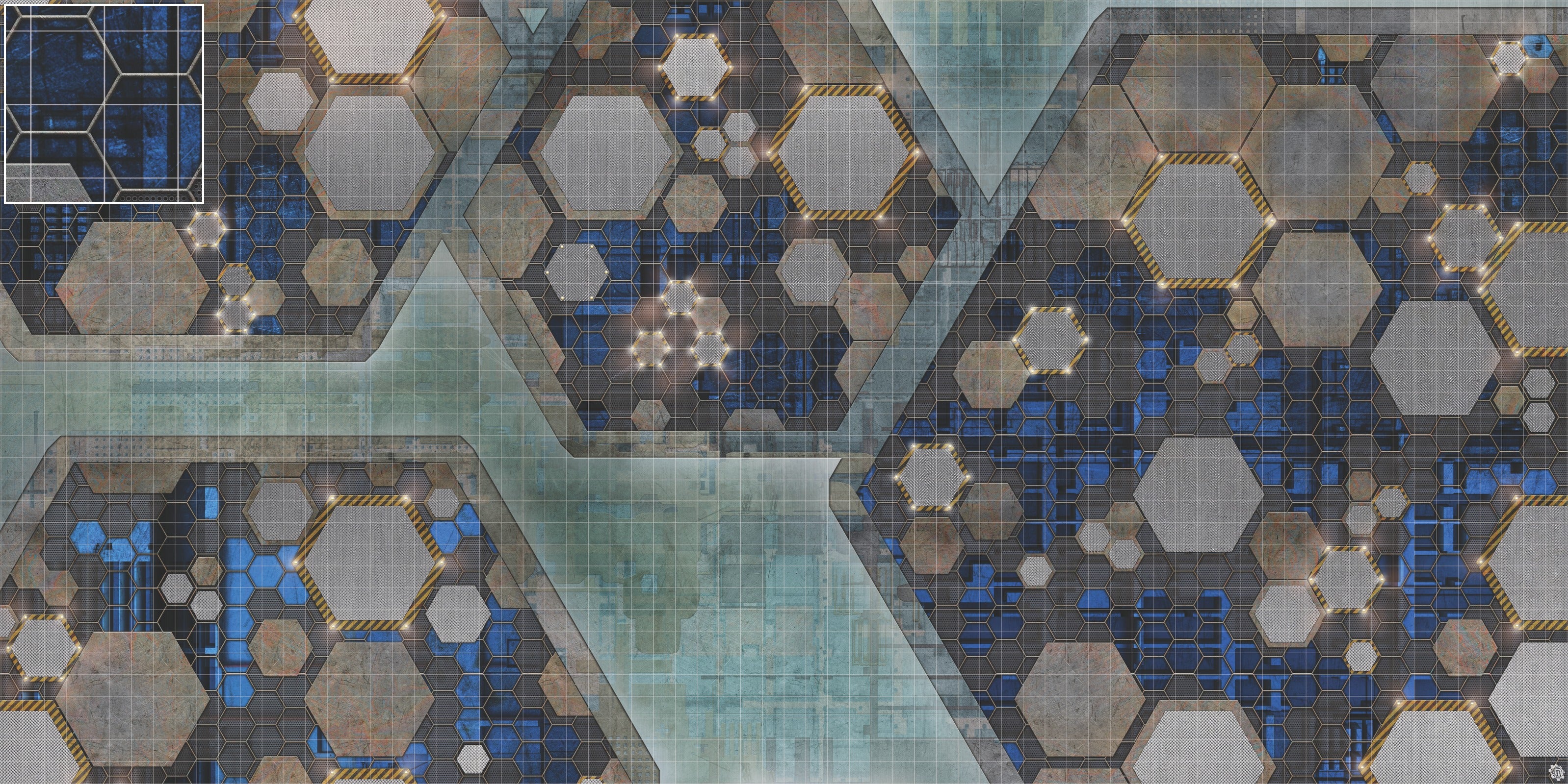 Mats by Mars: Quinfinity Sapphire Tabletop Wargaming Play Mat