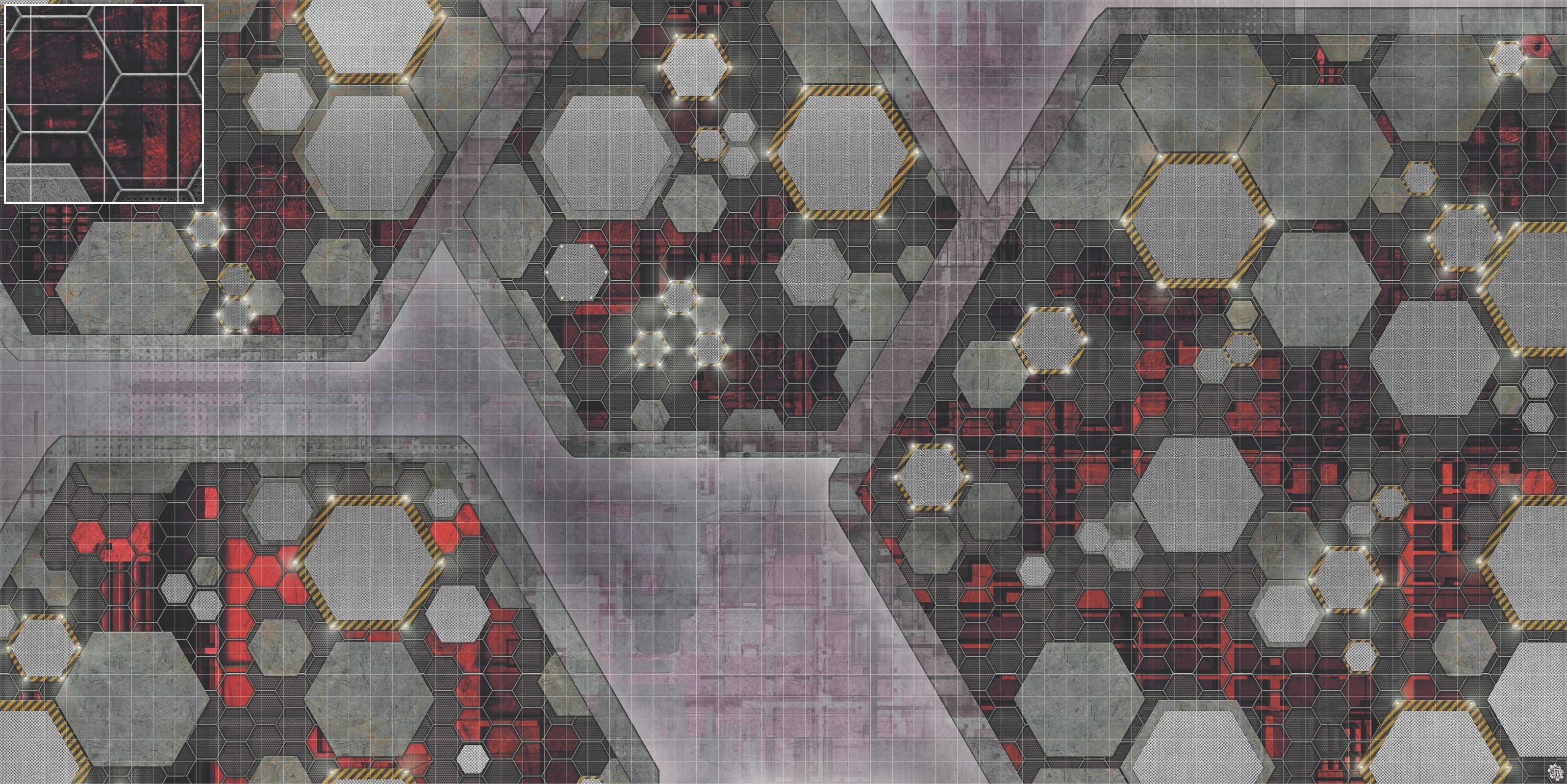 Mats by Mars: Quinfinity Ruby Tabletop Wargaming Play Mat