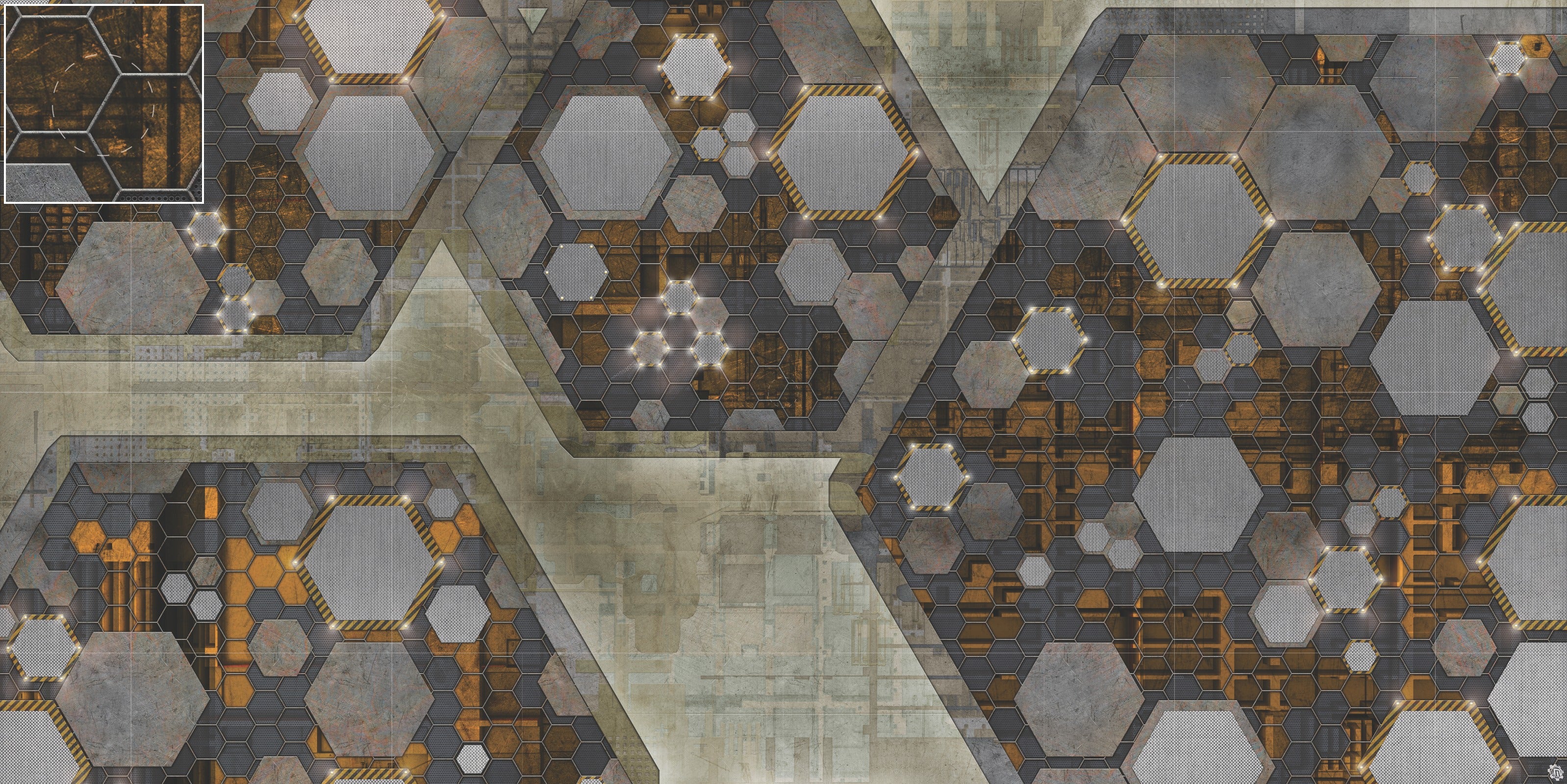 Mats by Mars: Quinfinity Citrine Tabletop Wargaming Play Mat