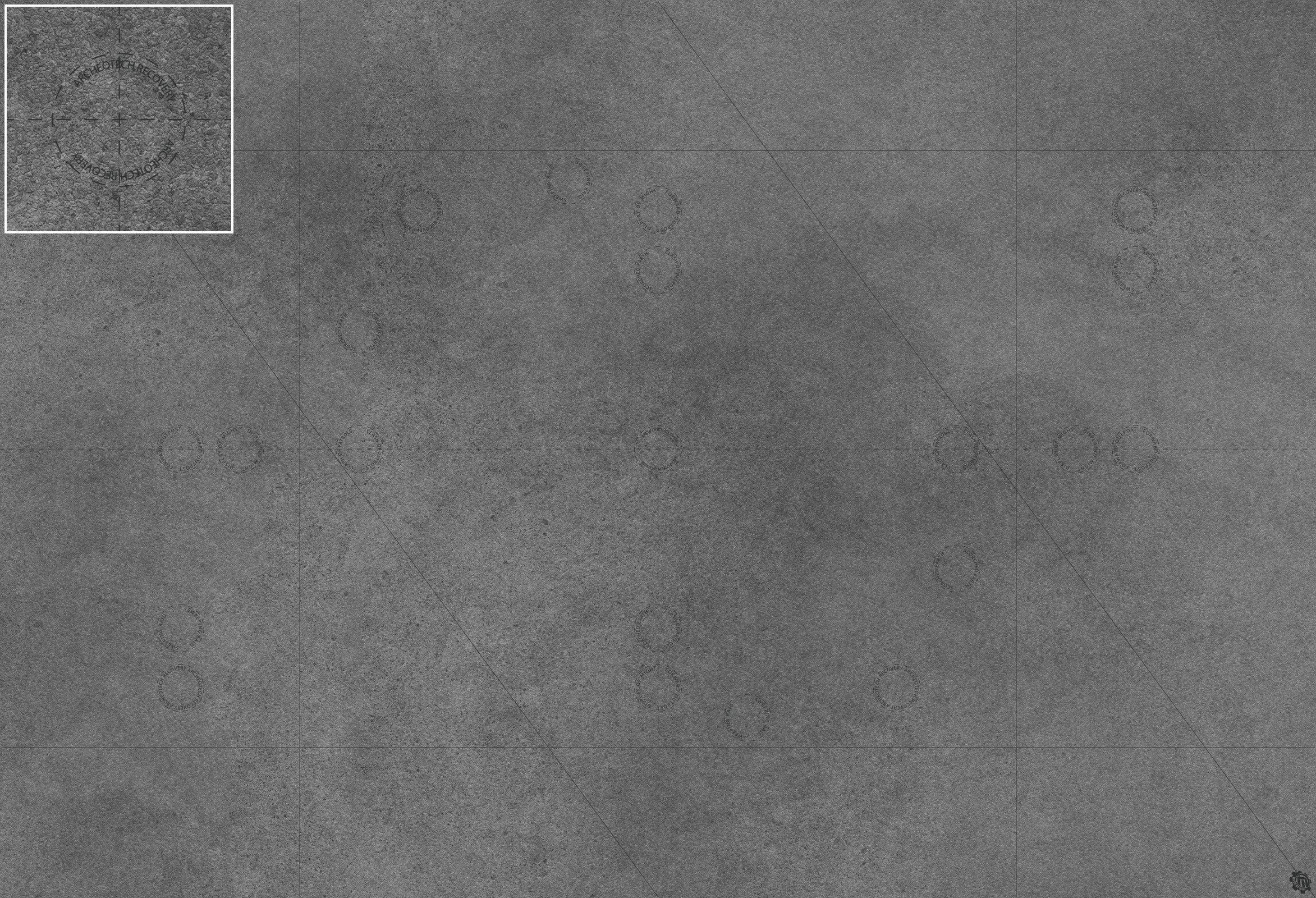 Mats by Mars: Koncrete Blok (Extra Dark) Tabletop Wargaming Play Mat