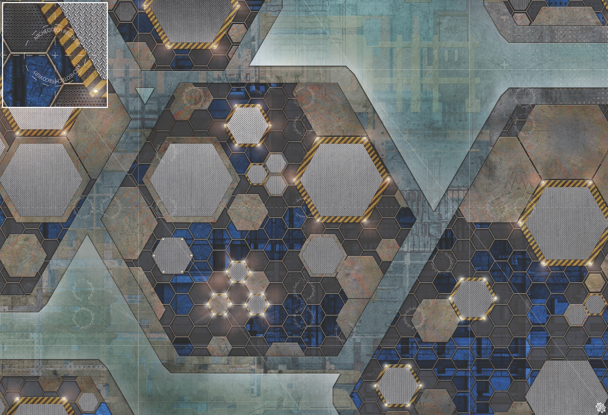 Mats by Mars: Quinfinity Sapphire Tabletop Wargaming Play Mat