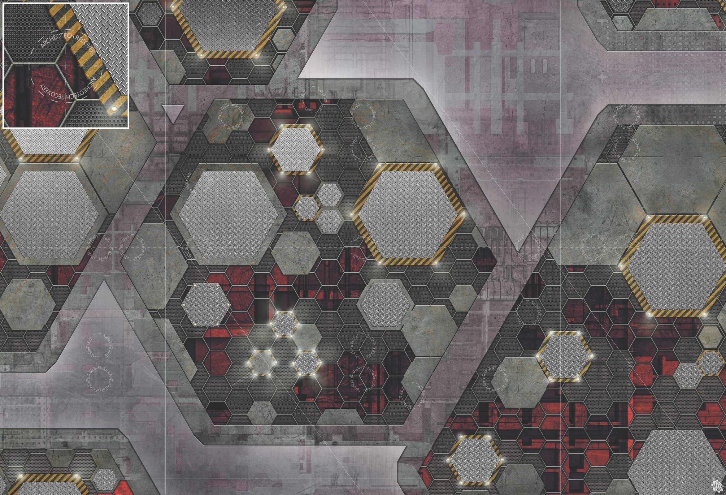 Mats by Mars: Quinfinity Ruby Tabletop Wargaming Play Mat