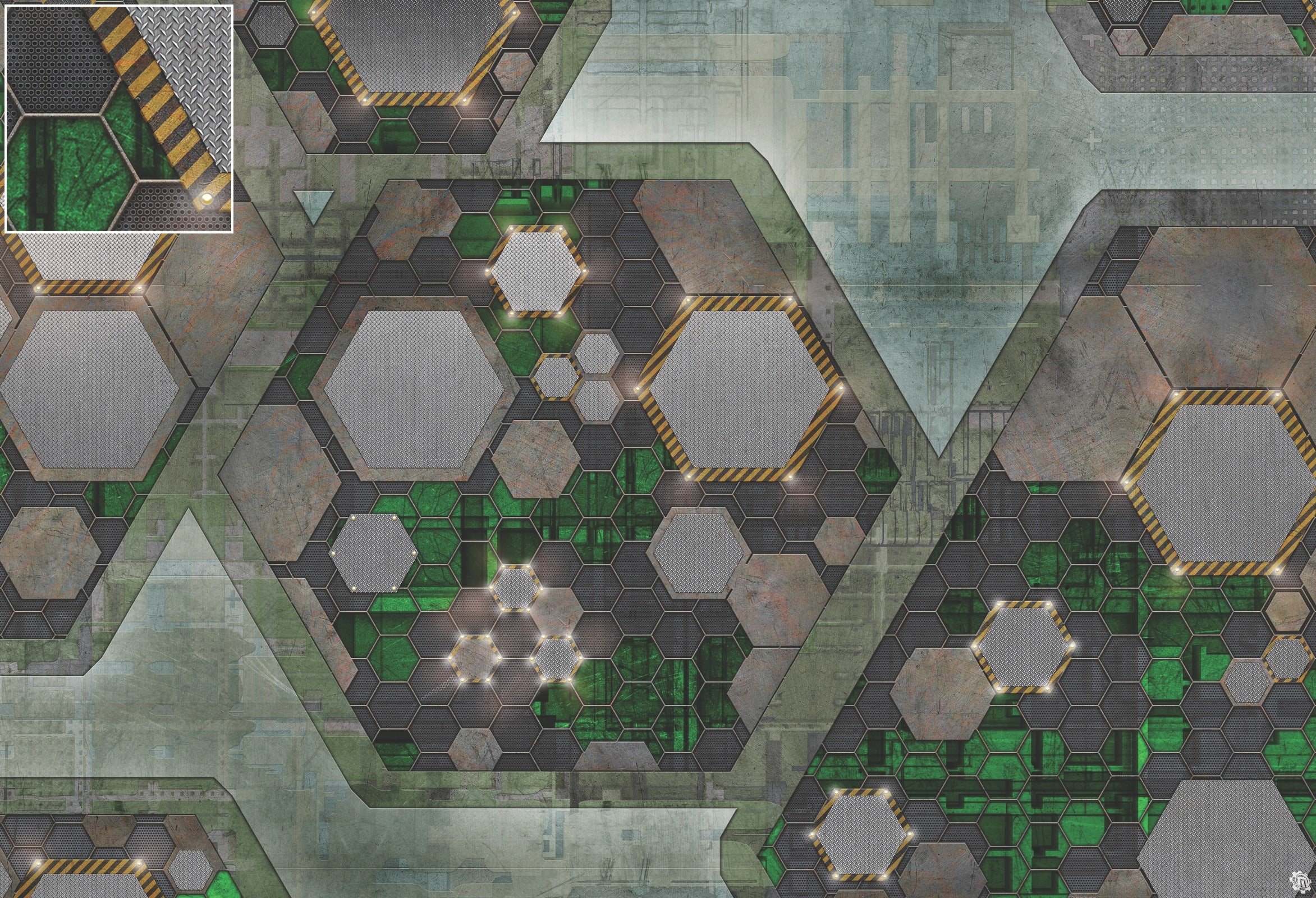 Mats by Mars: Quinfinity Jade Tabletop Wargaming Play Mat