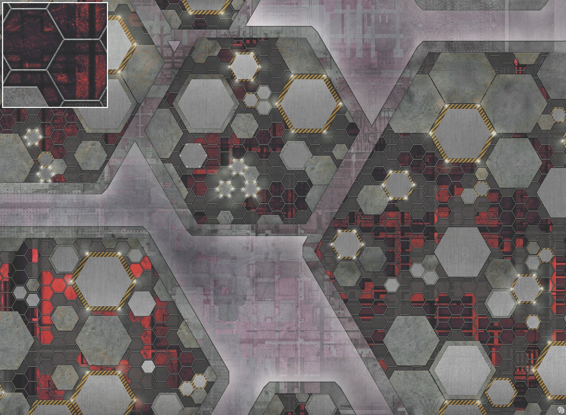 Mats by Mars: Quinfinity Ruby Tabletop Wargaming Play Mat