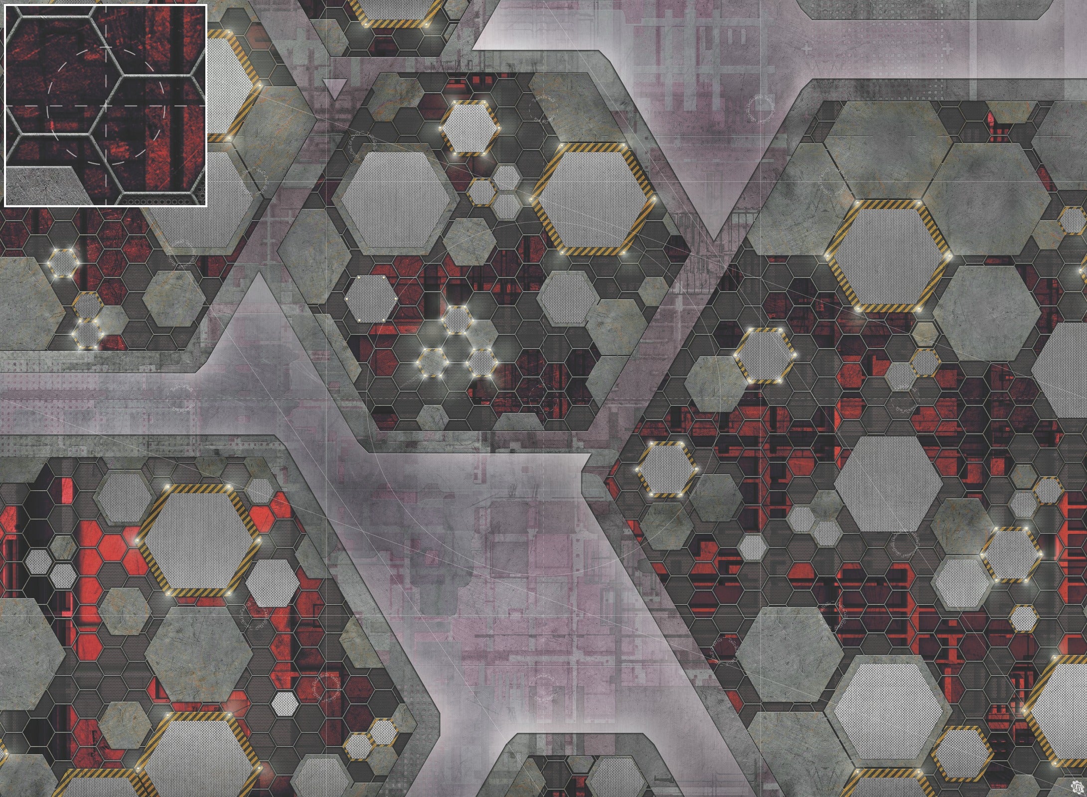 Mats by Mars: Quinfinity Ruby Tabletop Wargaming Play Mat