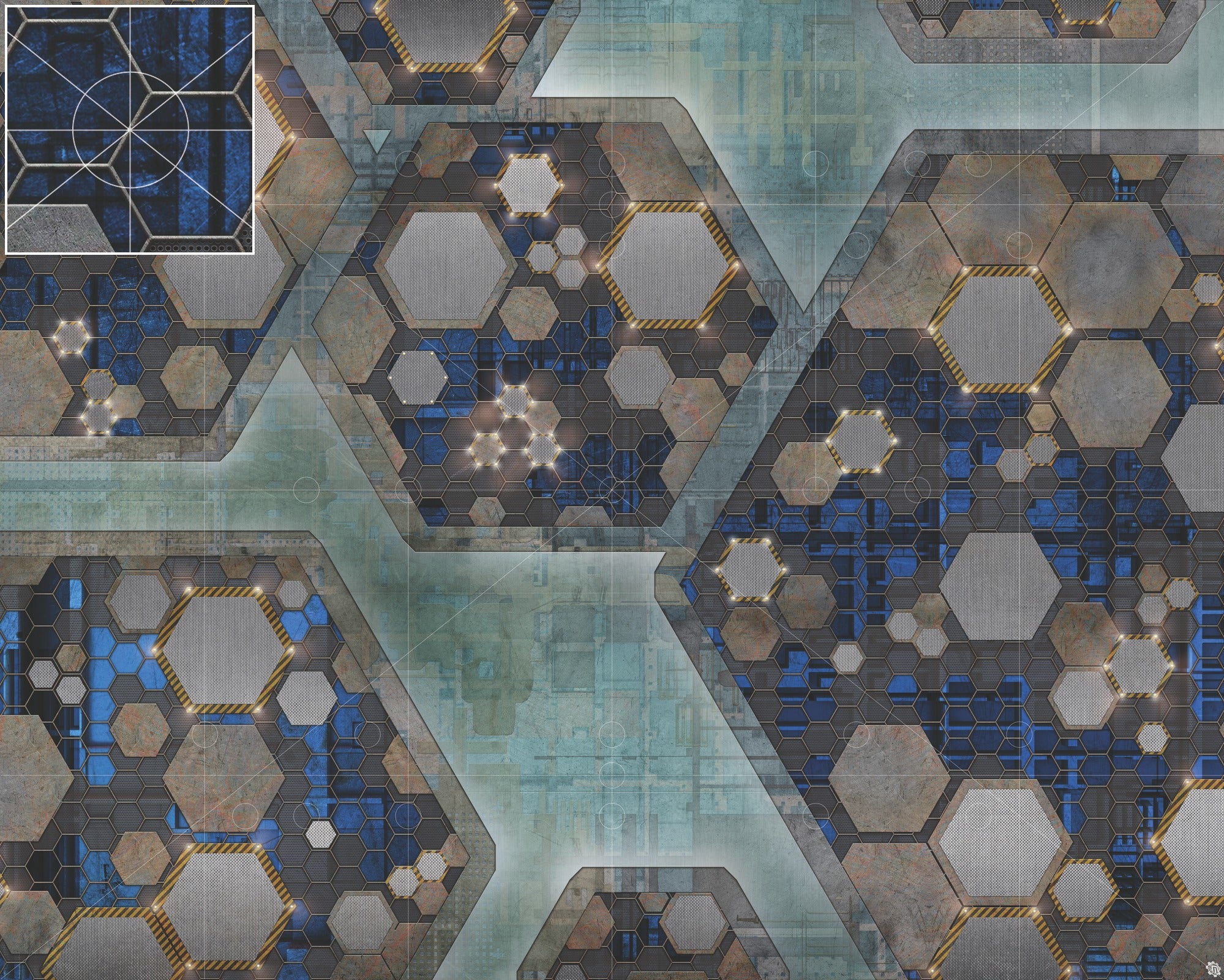 Mats by Mars: Quinfinity Sapphire Tabletop Wargaming Play Mat