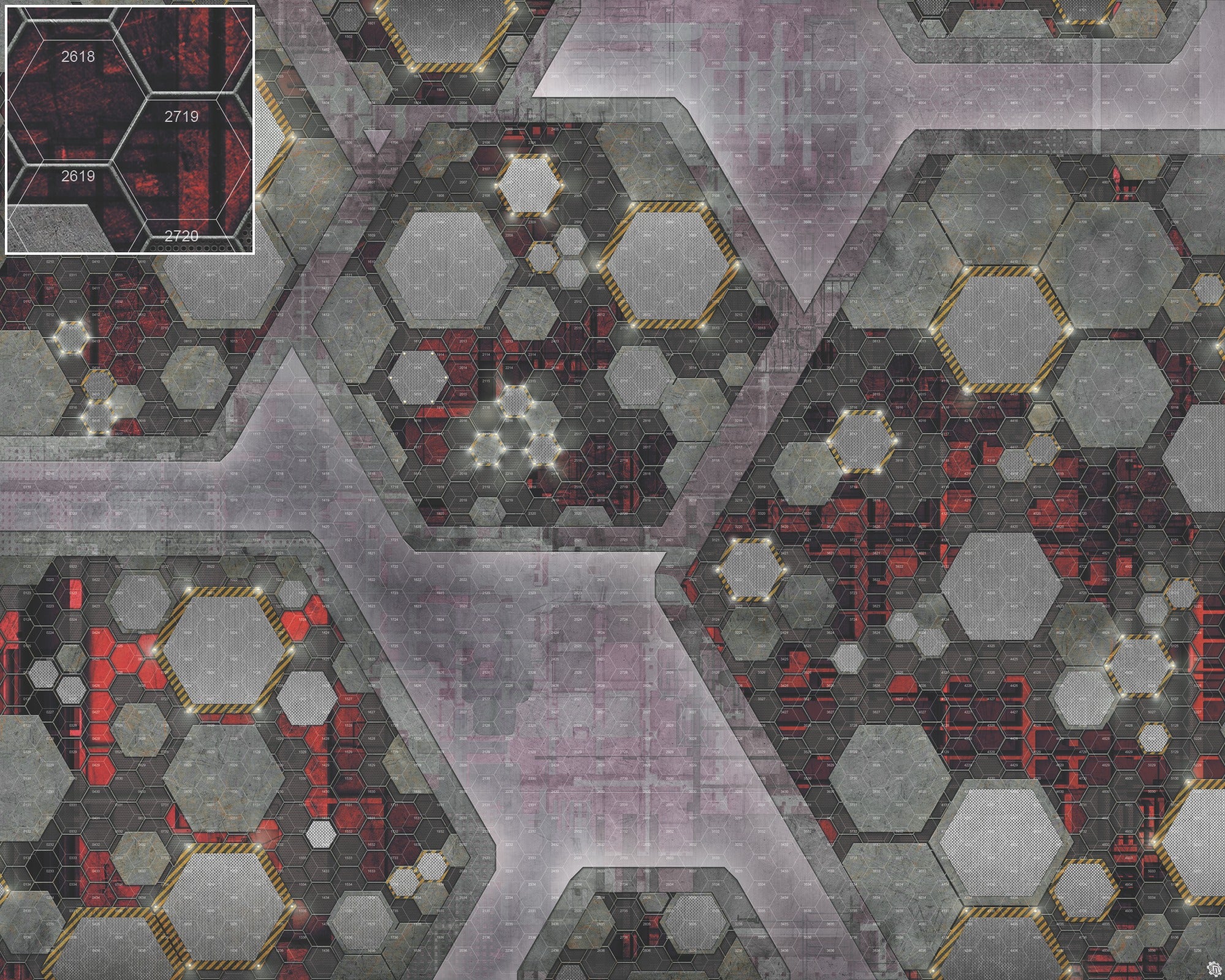 Mats by Mars: Quinfinity Ruby Tabletop Wargaming Play Mat
