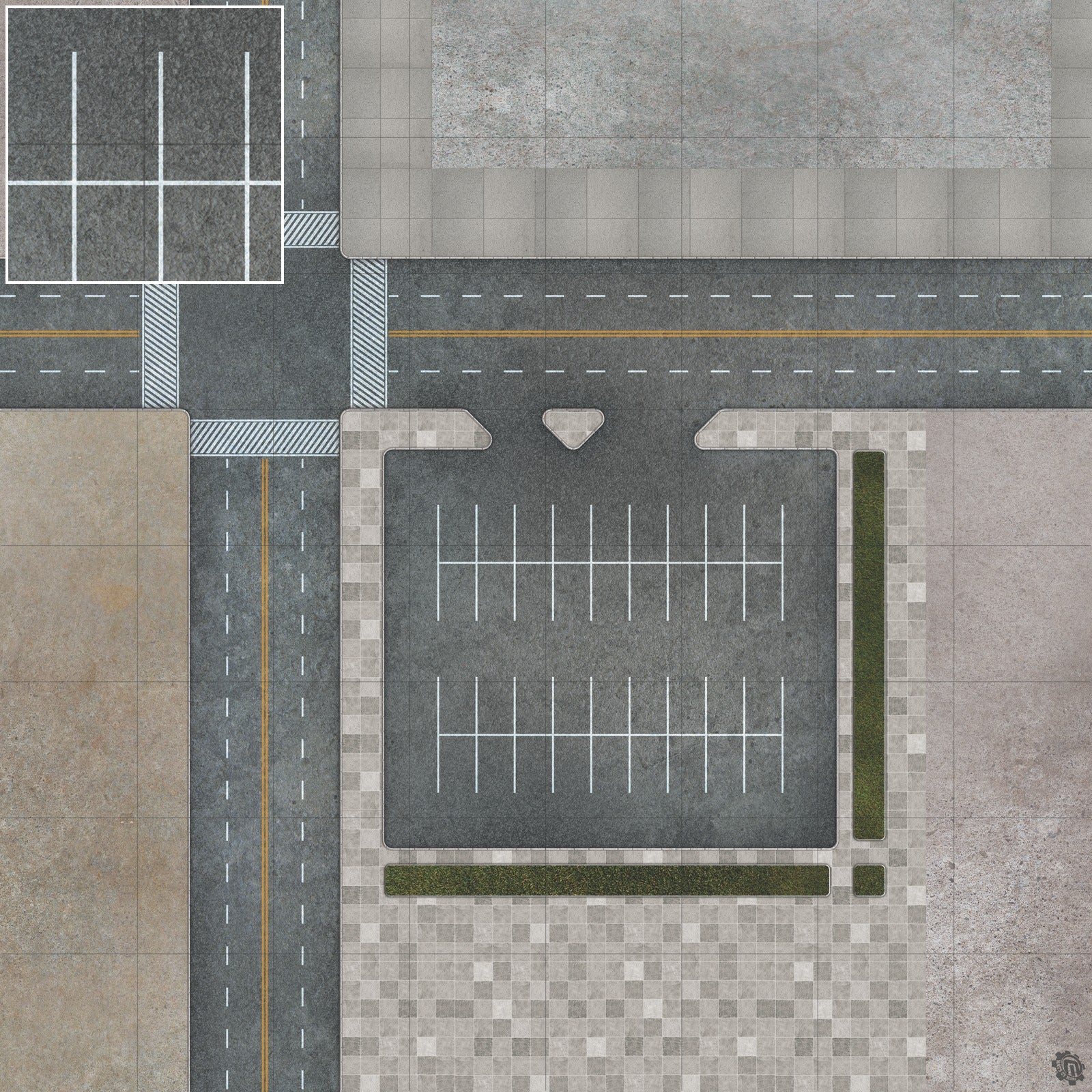 Mats by Mars: Streets of Justice B Tabletop Wargaming Play Mat
