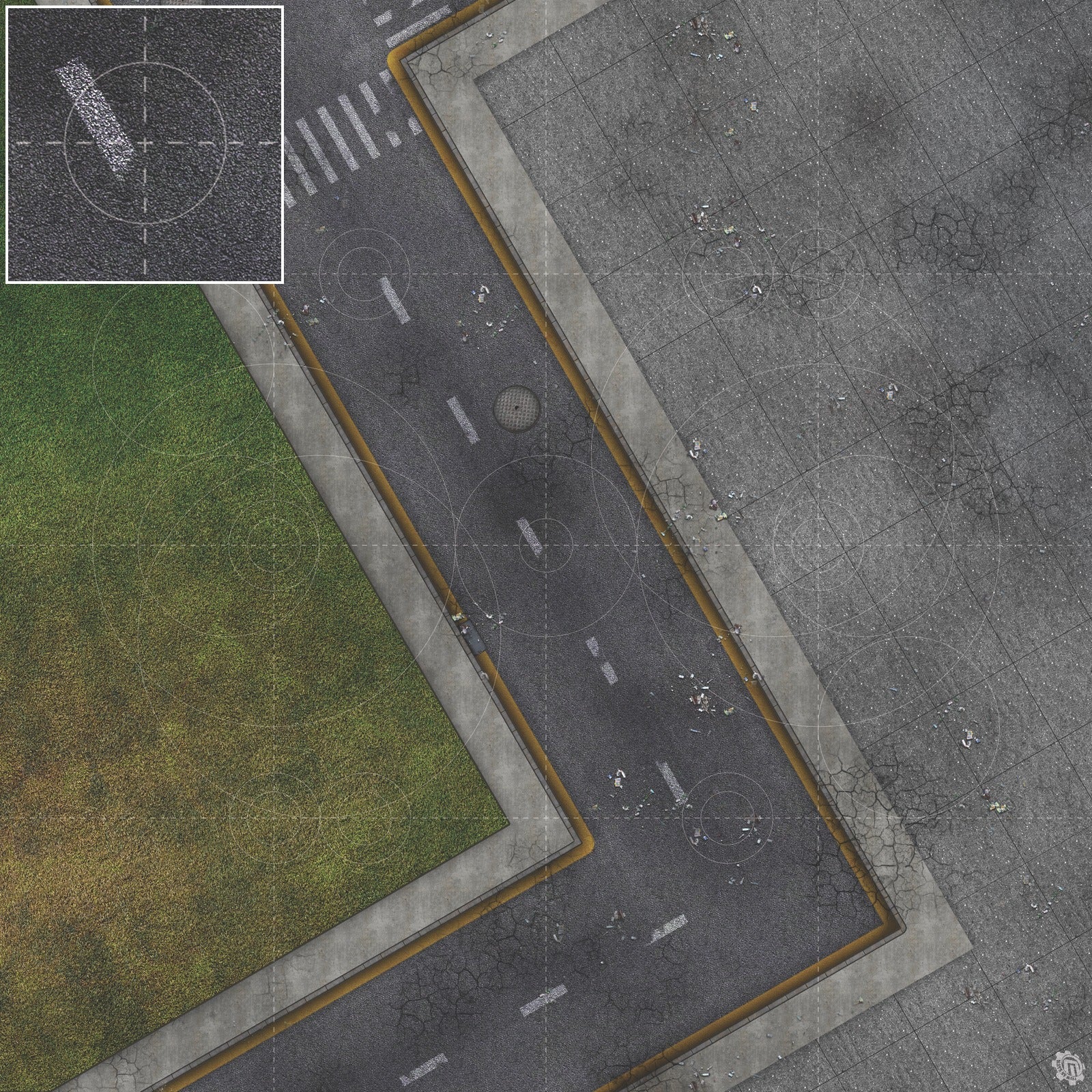 Mats by Mars: Park Avenue (Bend Rd) Tabletop Wargaming Play Mat