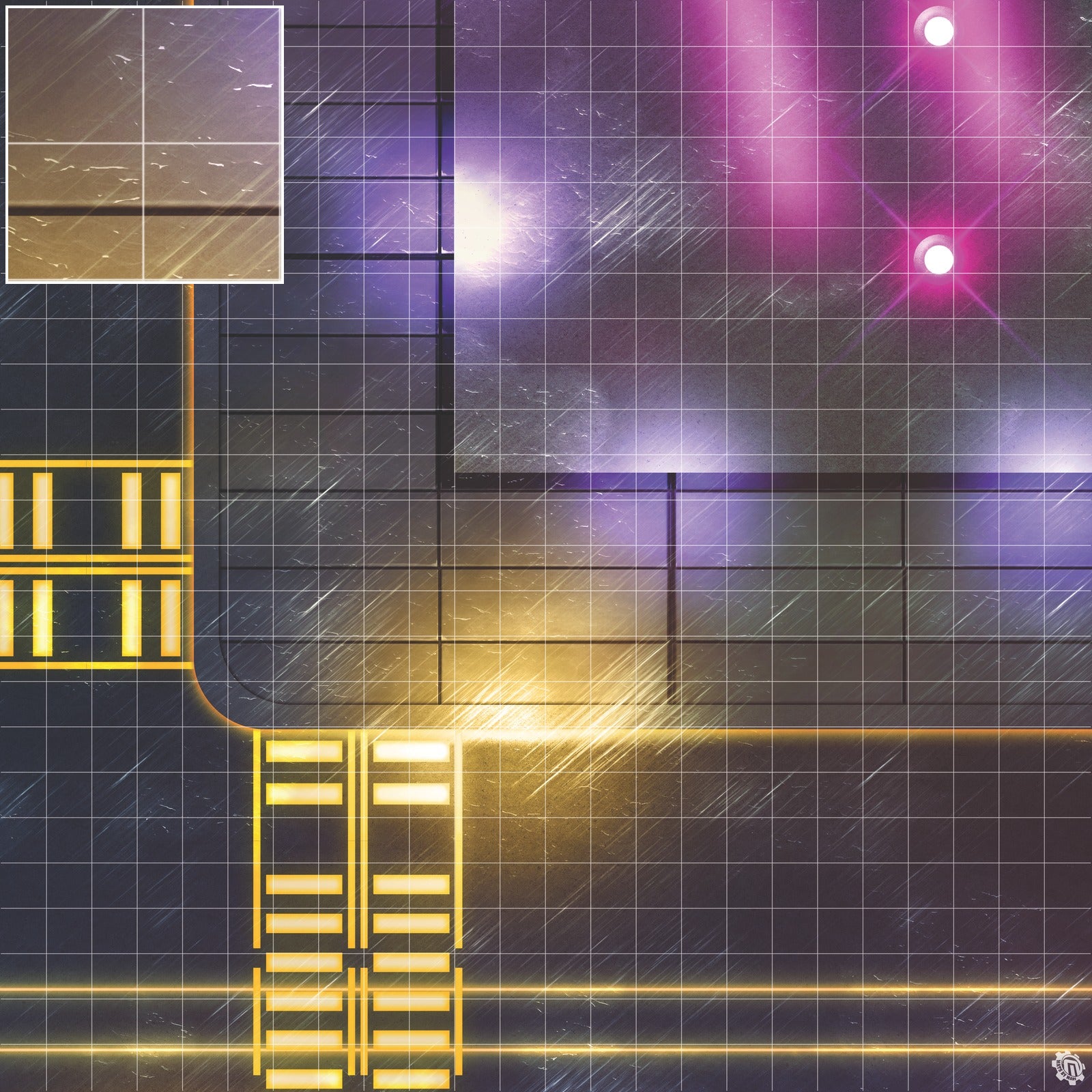 Mats by Mars: Techno Strip Tabletop Wargaming Play Mat