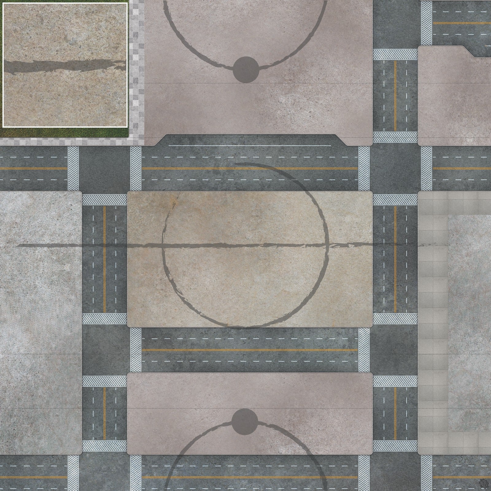 Mats by Mars: Streets of Justice A Tabletop Wargaming Play Mat