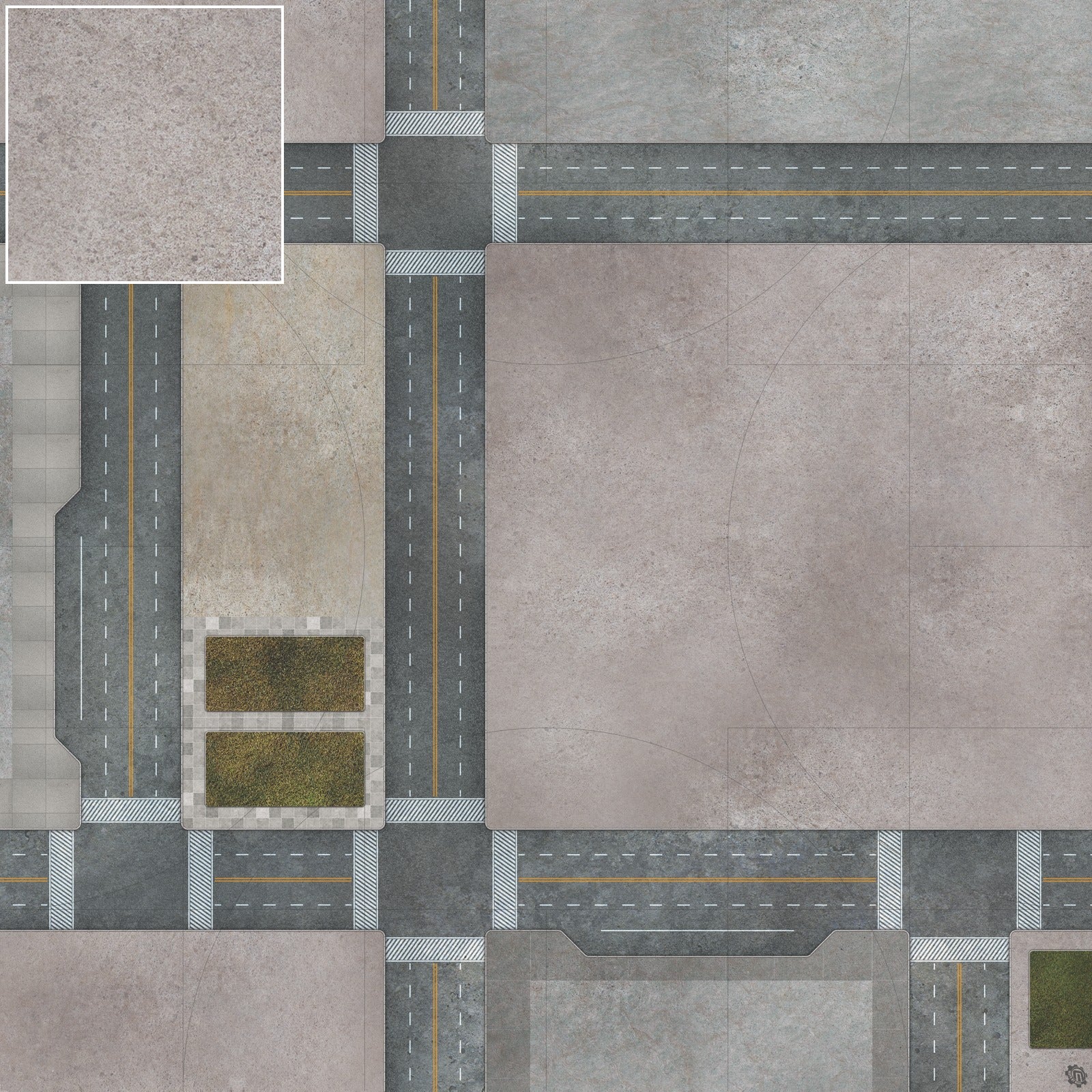 Mats by Mars: Streets of Justice C Tabletop Wargaming Play Mat