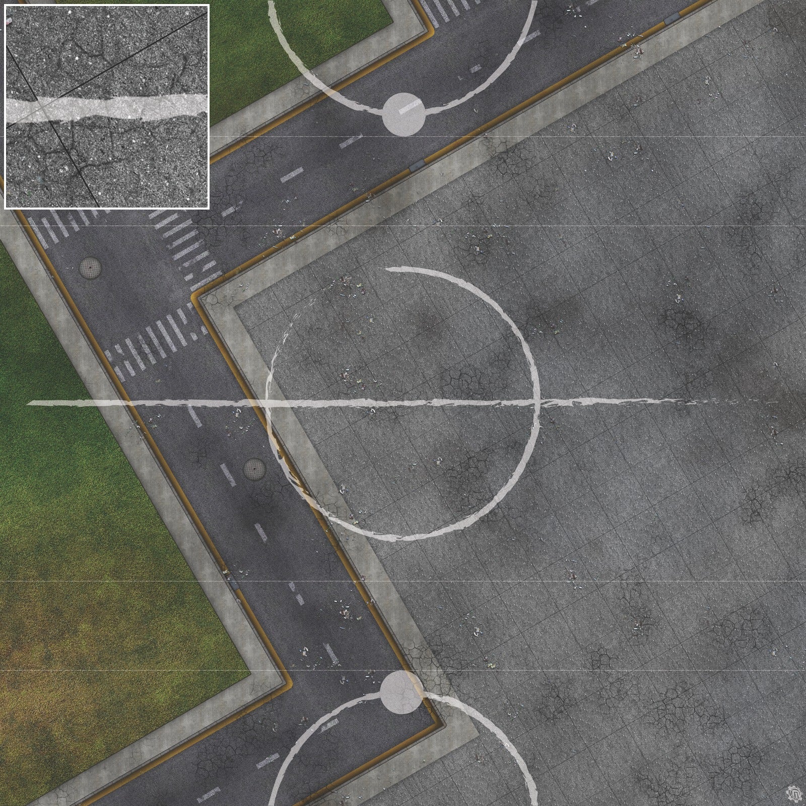 Mats by Mars: Park Avenue (Bend Rd) Tabletop Wargaming Play Mat