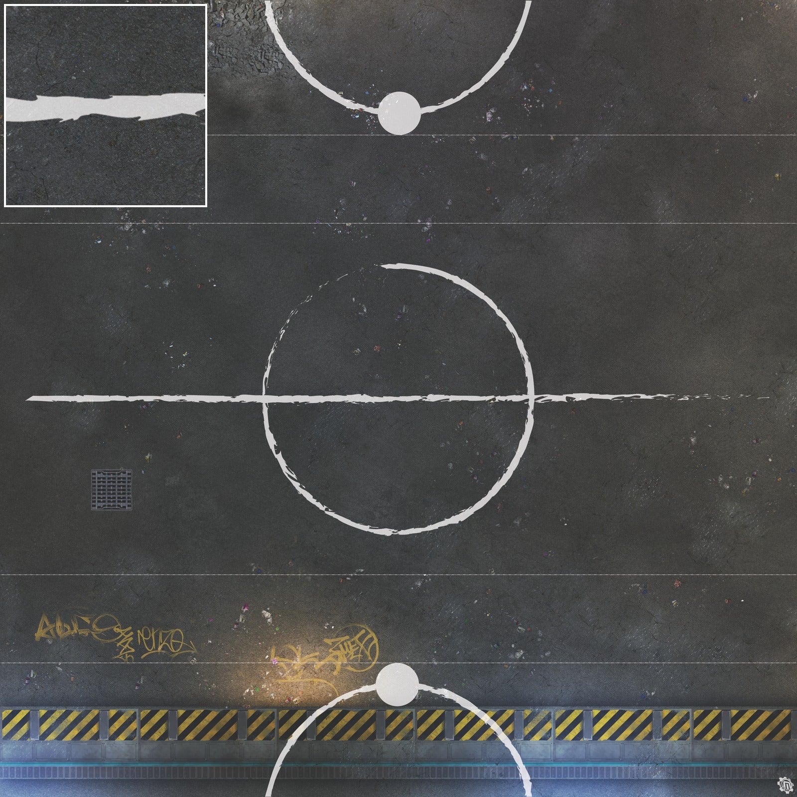 Mats by Mars: Loading Dock Lot Tabletop Wargaming Play Mat
