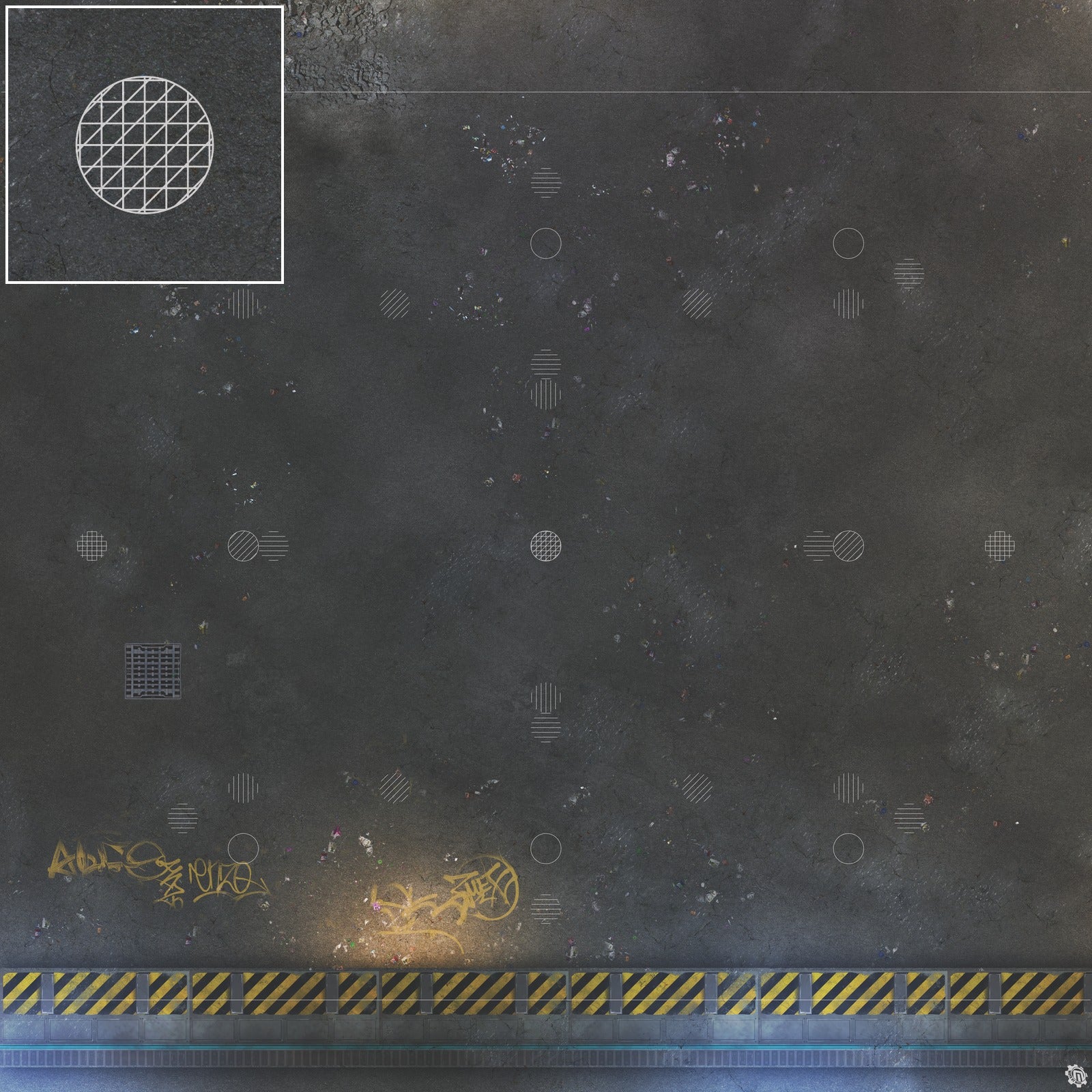 Mats by Mars: Loading Dock Lot Tabletop Wargaming Play Mat
