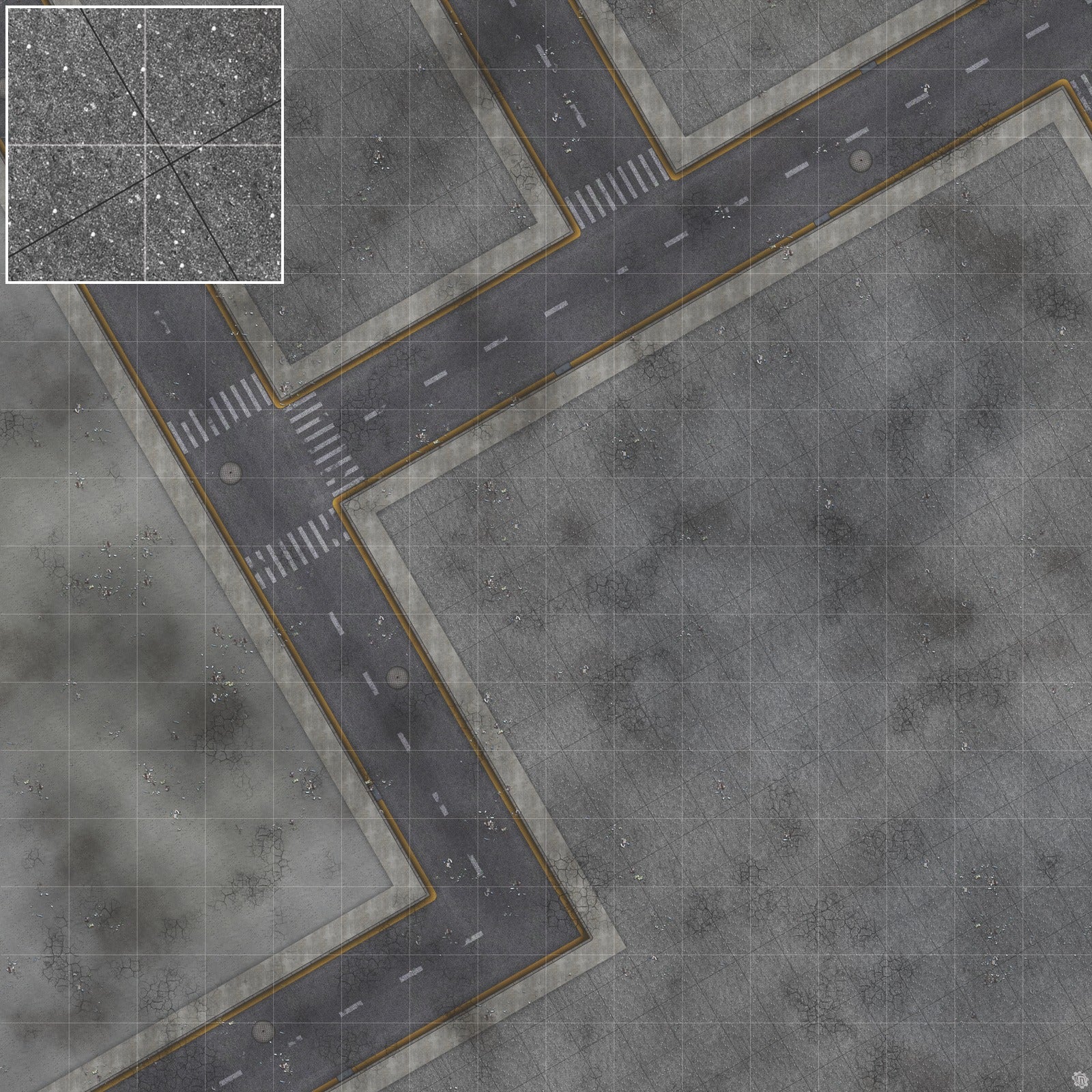 Mats by Mars: Crime Alley (Bend Rd) Tabletop Wargaming Play Mat