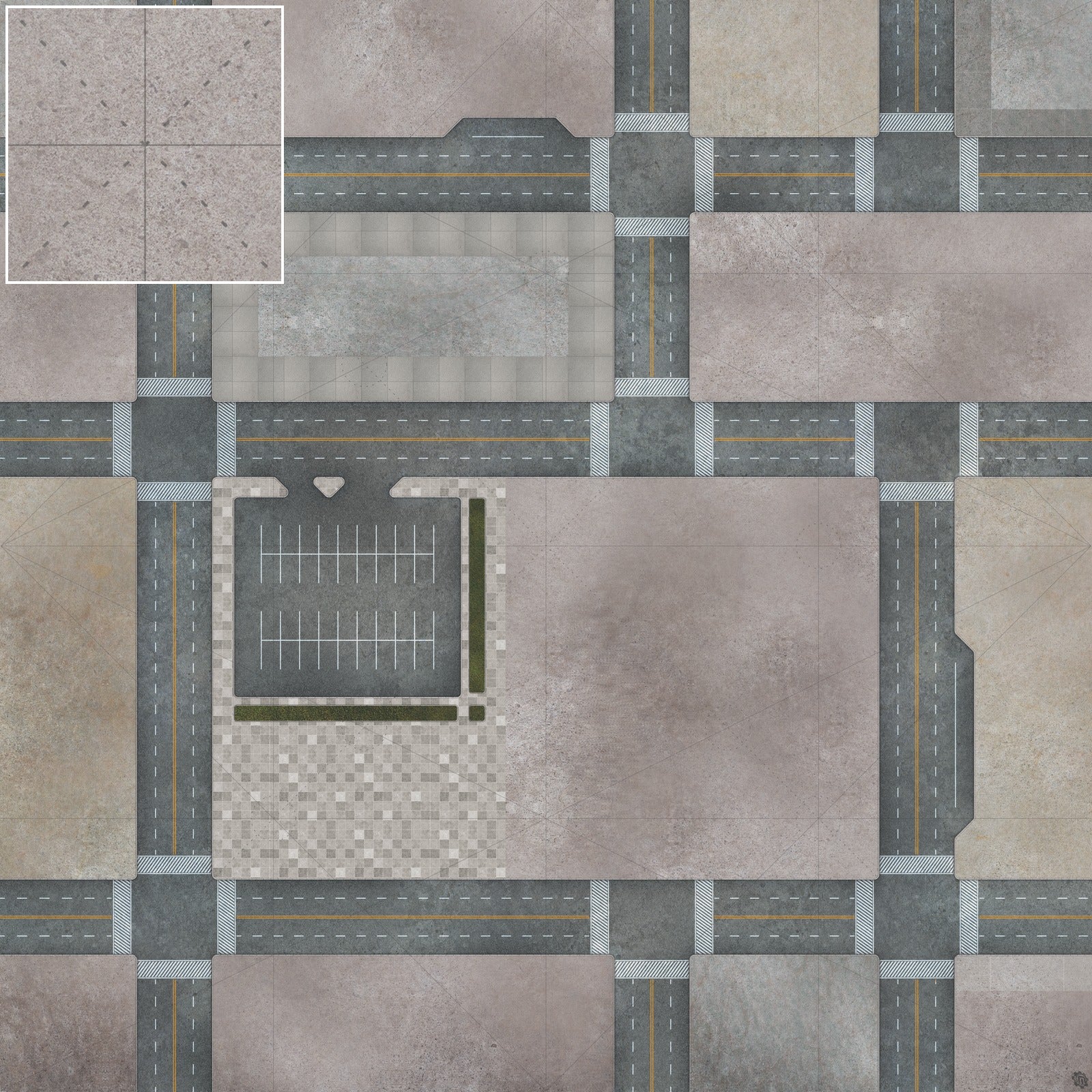 Mats by Mars: Streets of Justice B Tabletop Wargaming Play Mat