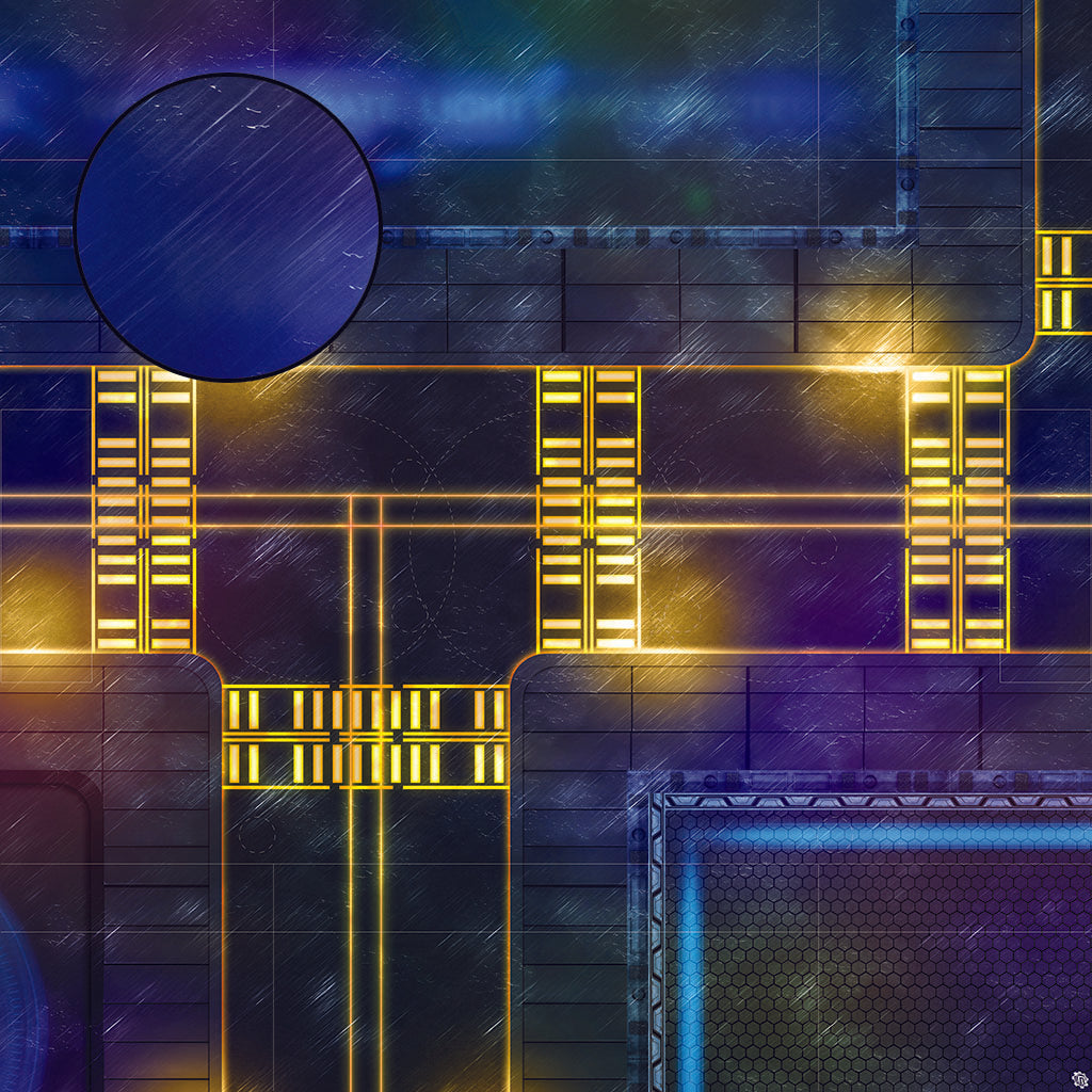 Mats by Mars: Techno Strip Tabletop Wargaming Play Mat