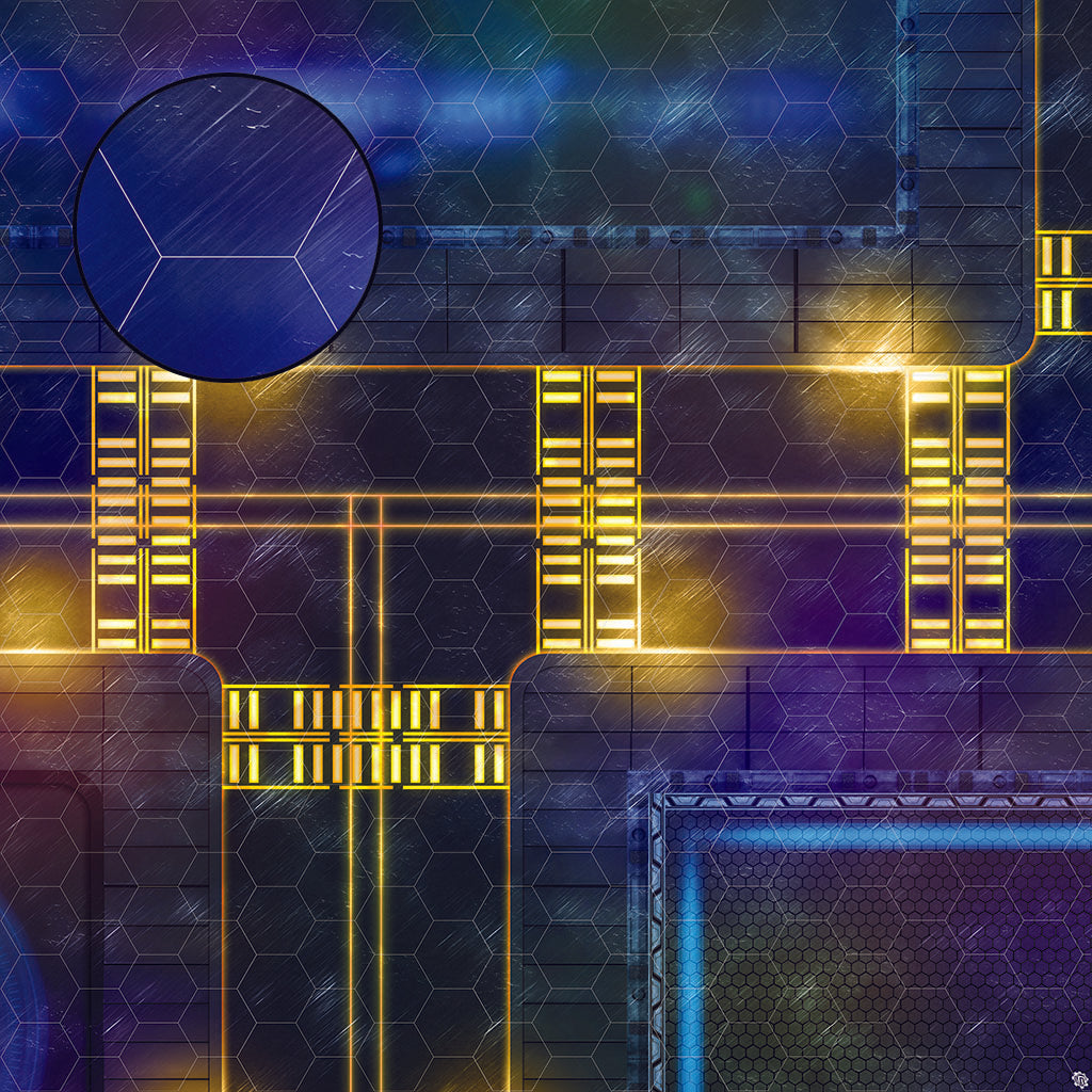 Mats by Mars: Techno Strip Tabletop Wargaming Play Mat