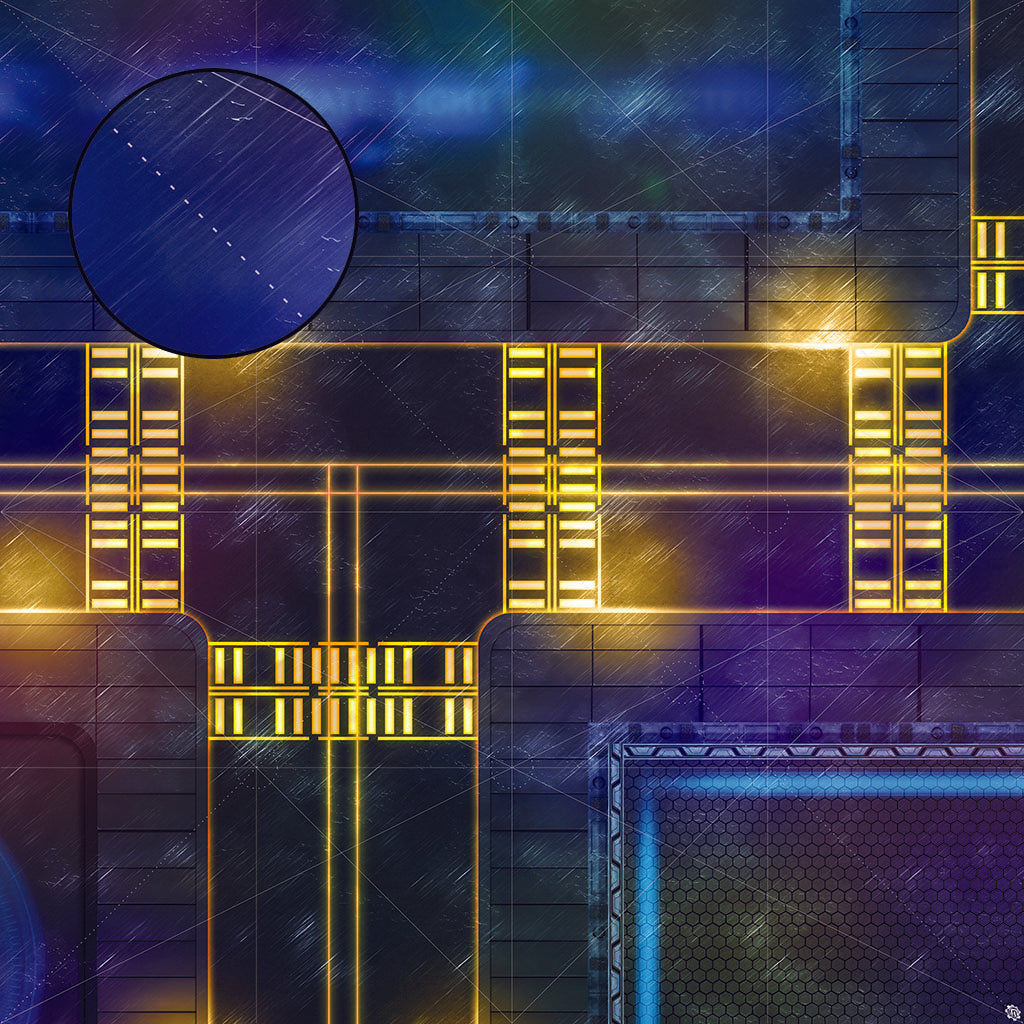 Mats by Mars: Techno Strip Tabletop Wargaming Play Mat