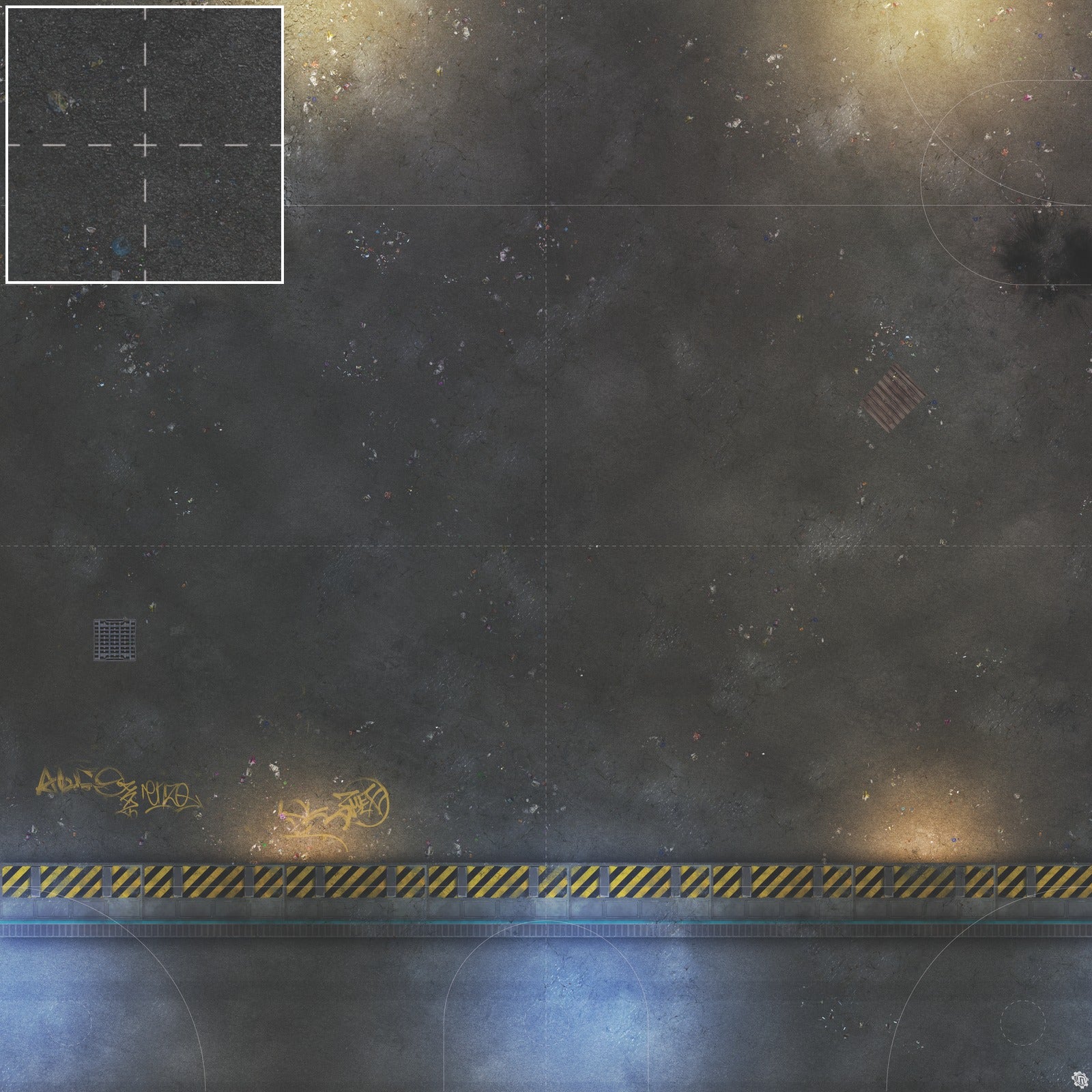 Mats by Mars: Loading Dock Lot Tabletop Wargaming Play Mat