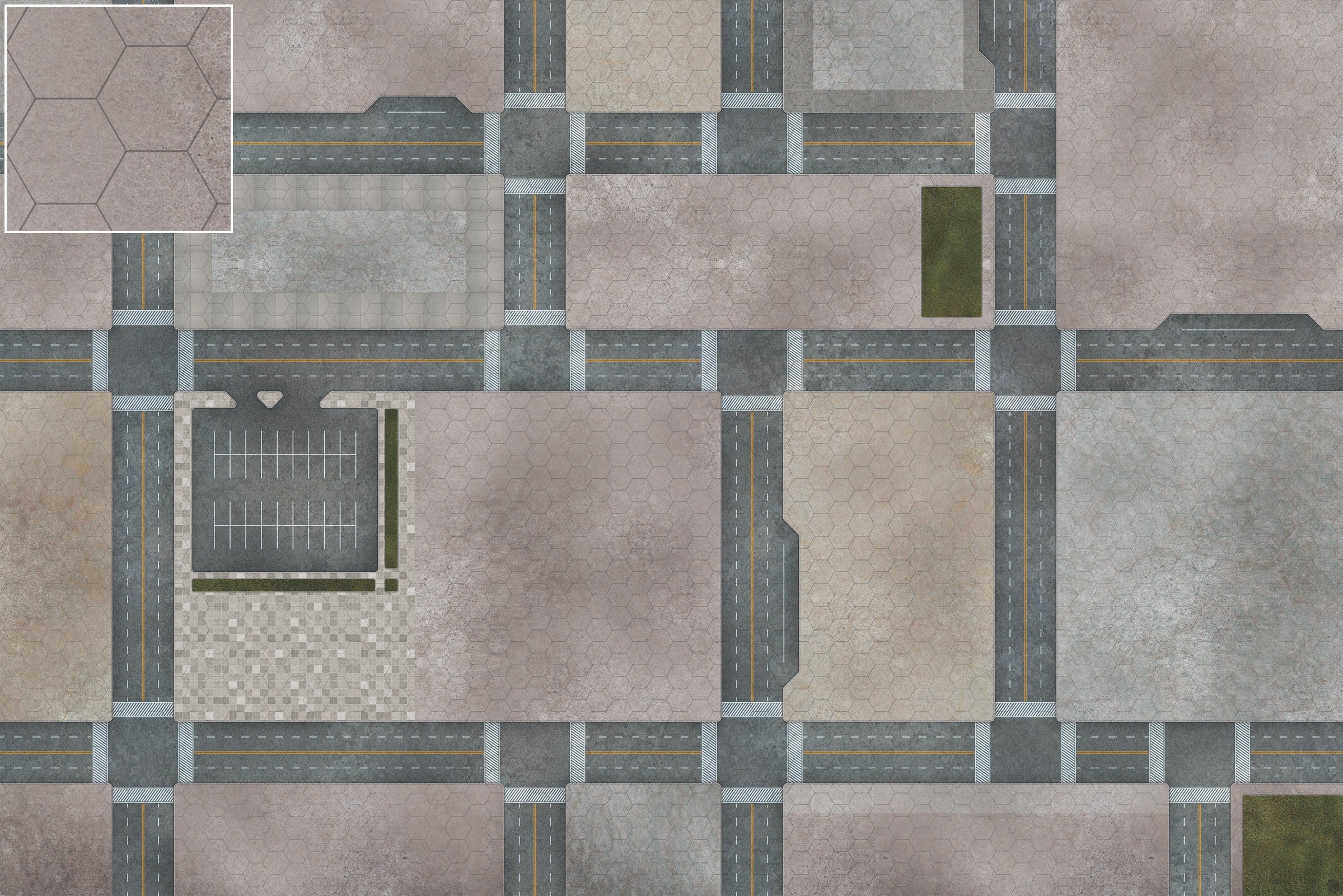 Mats by Mars: Streets of Justice B Tabletop Wargaming Play Mat