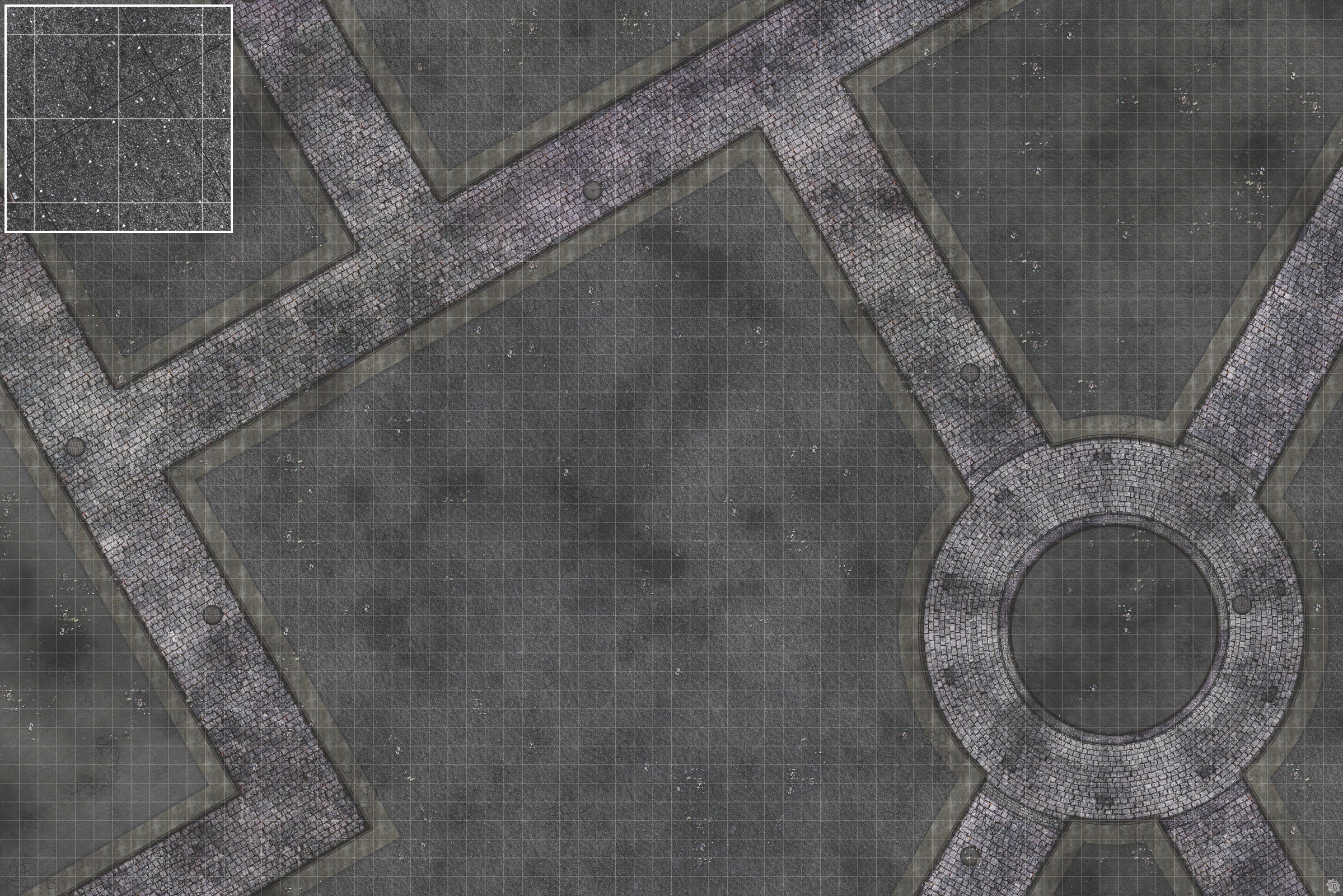 Mats by Mars: Victorian Alley (Bend Rd) Tabletop Wargaming Play Mat