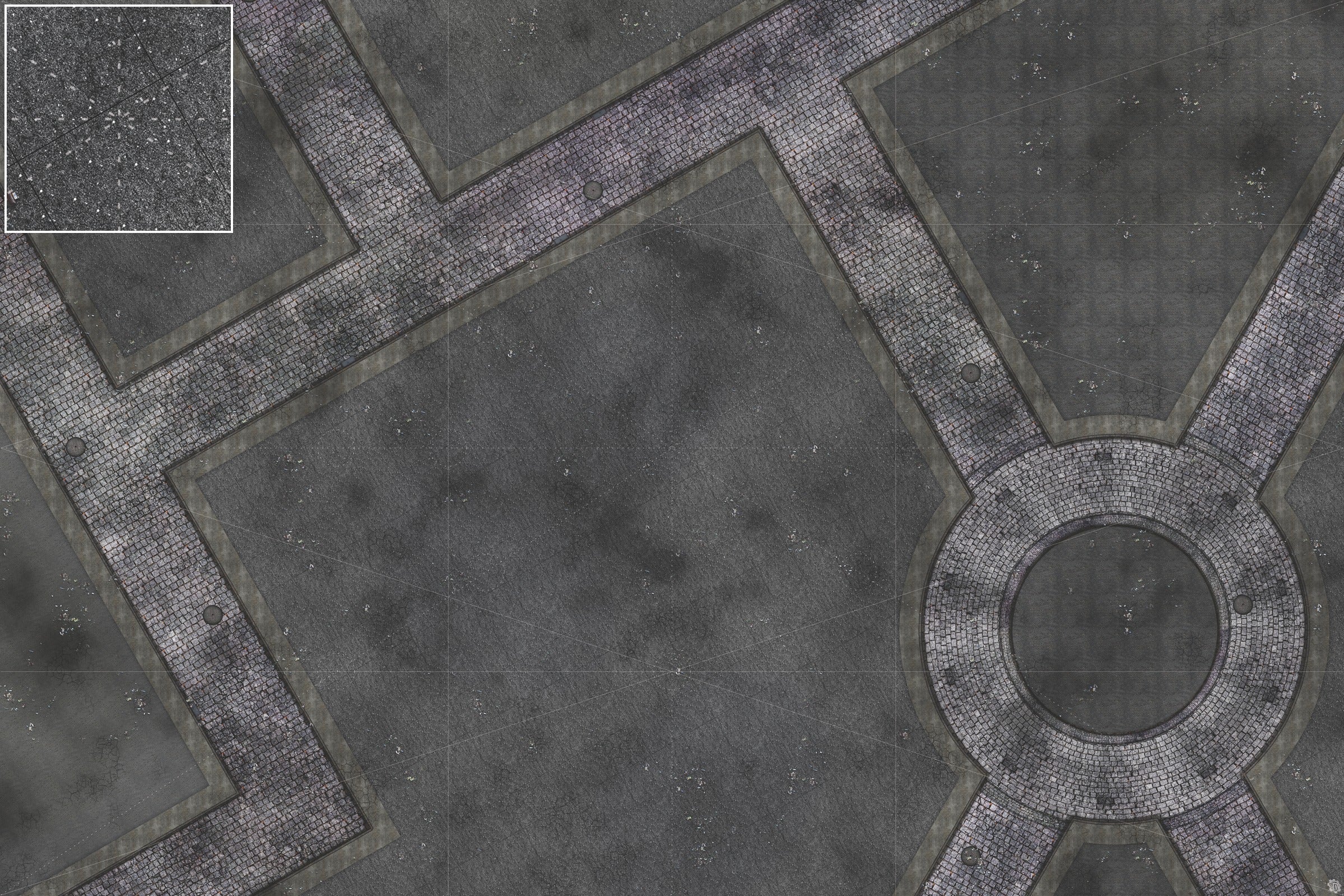 Mats by Mars: Victorian Alley (Bend Rd) Tabletop Wargaming Play Mat