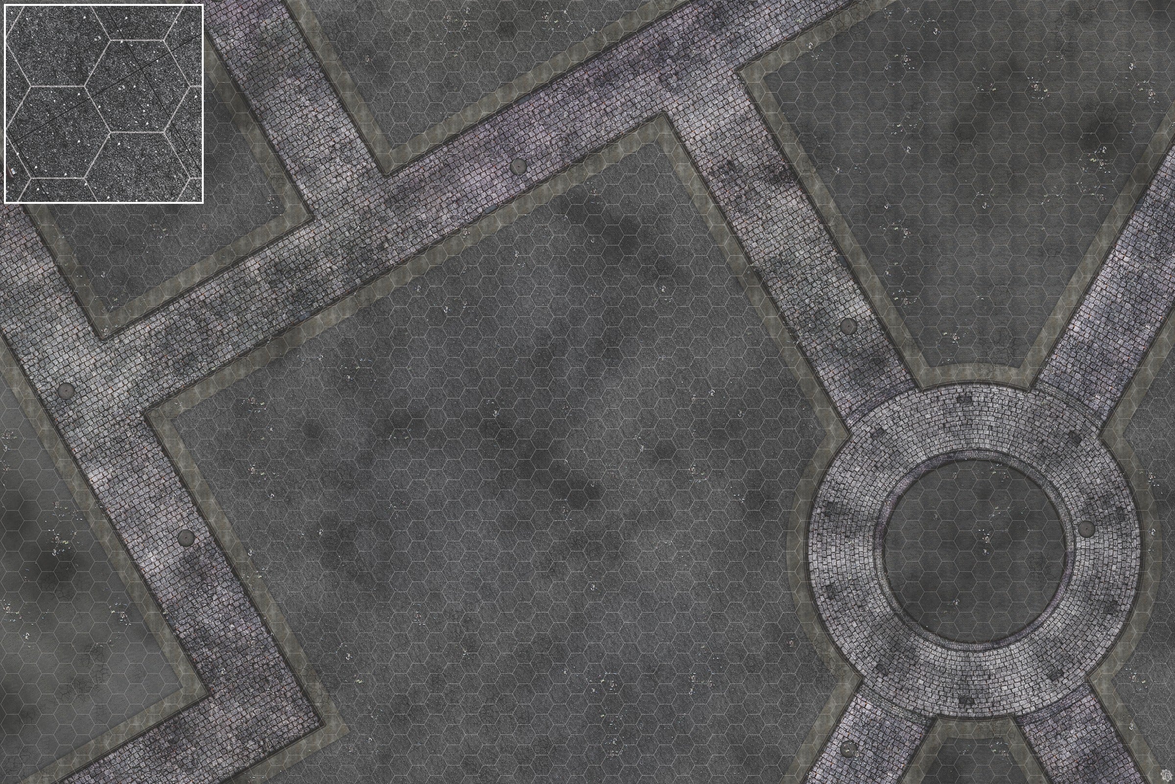 Mats by Mars: Victorian Alley (Bend Rd) Tabletop Wargaming Play Mat