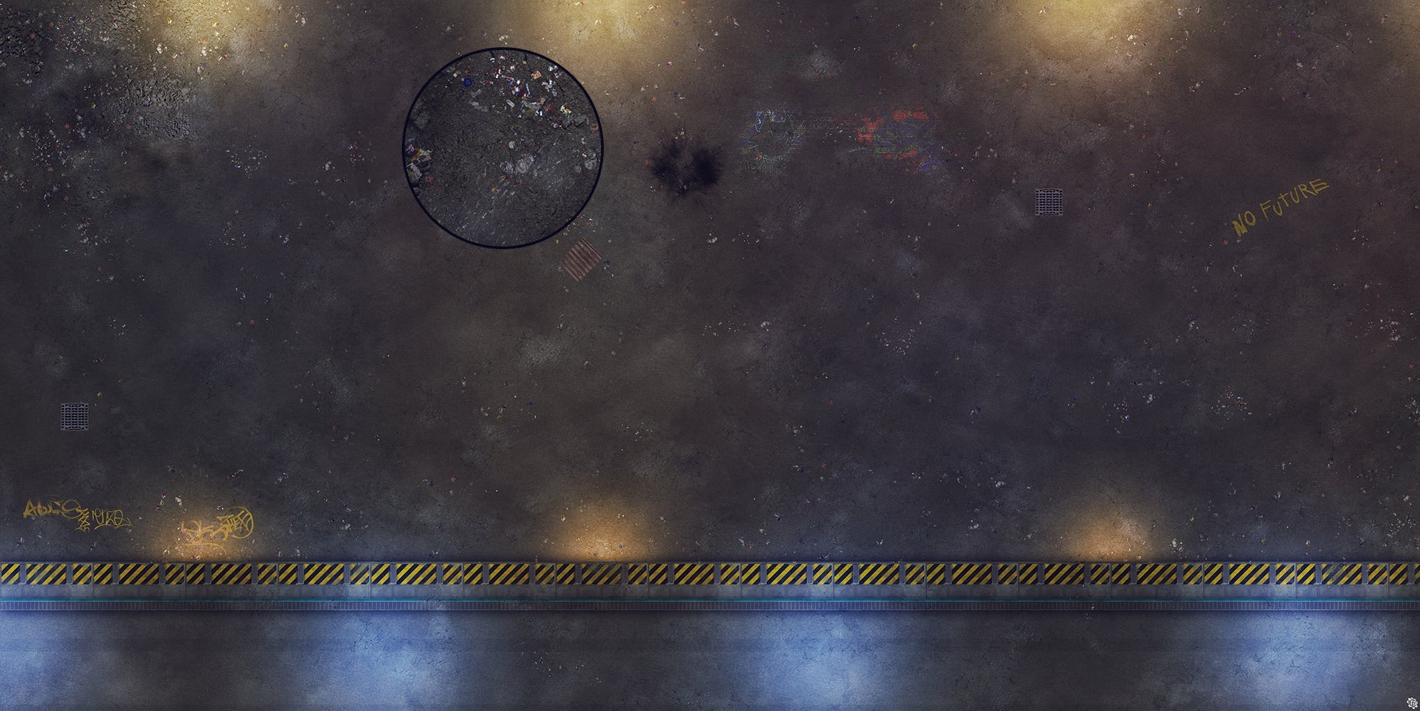 Mats by Mars: Loading Dock Lot Tabletop Wargaming Play Mat