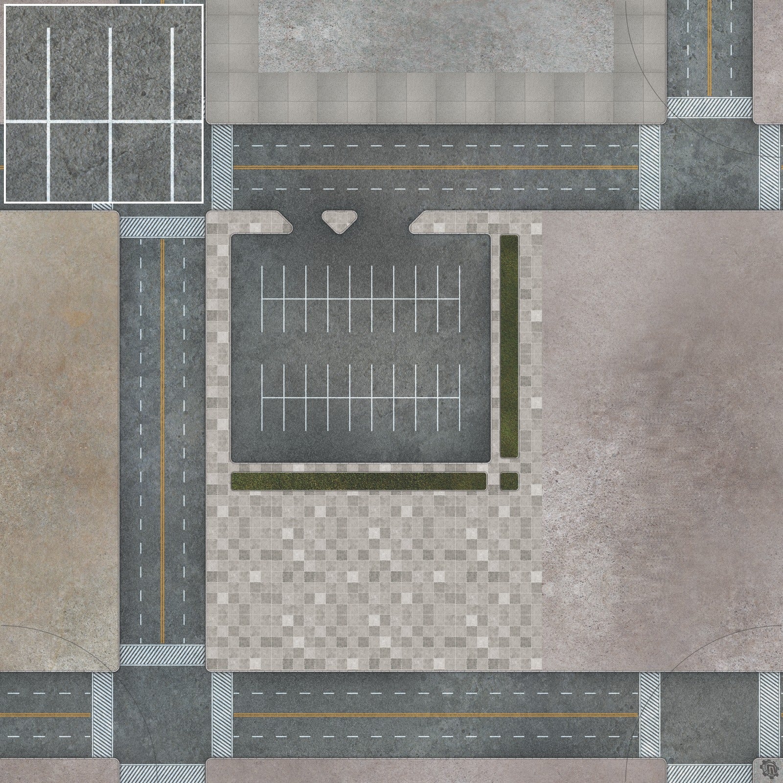 Mats by Mars: Streets of Justice B Tabletop Wargaming Play Mat