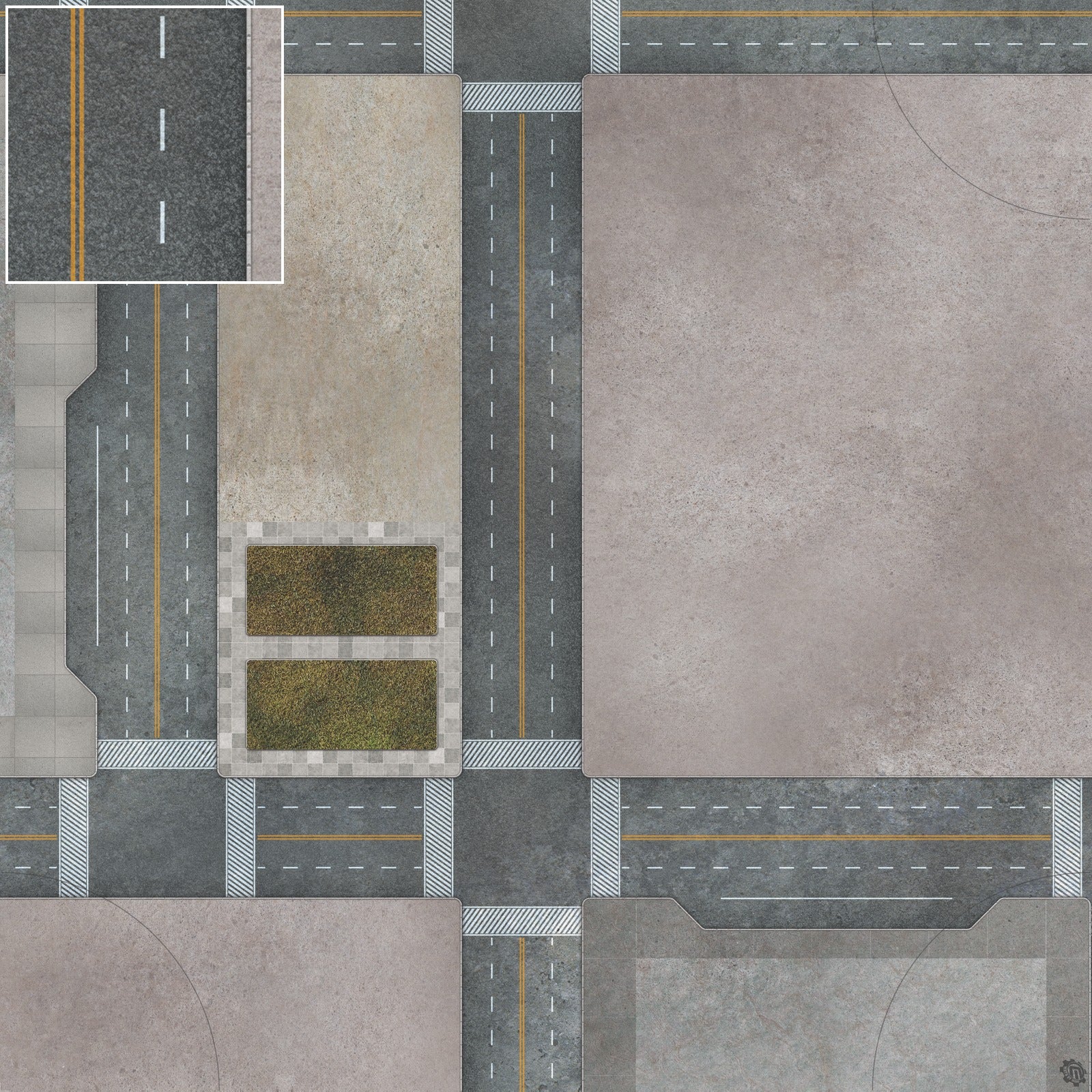 Mats by Mars: Streets of Justice C Tabletop Wargaming Play Mat