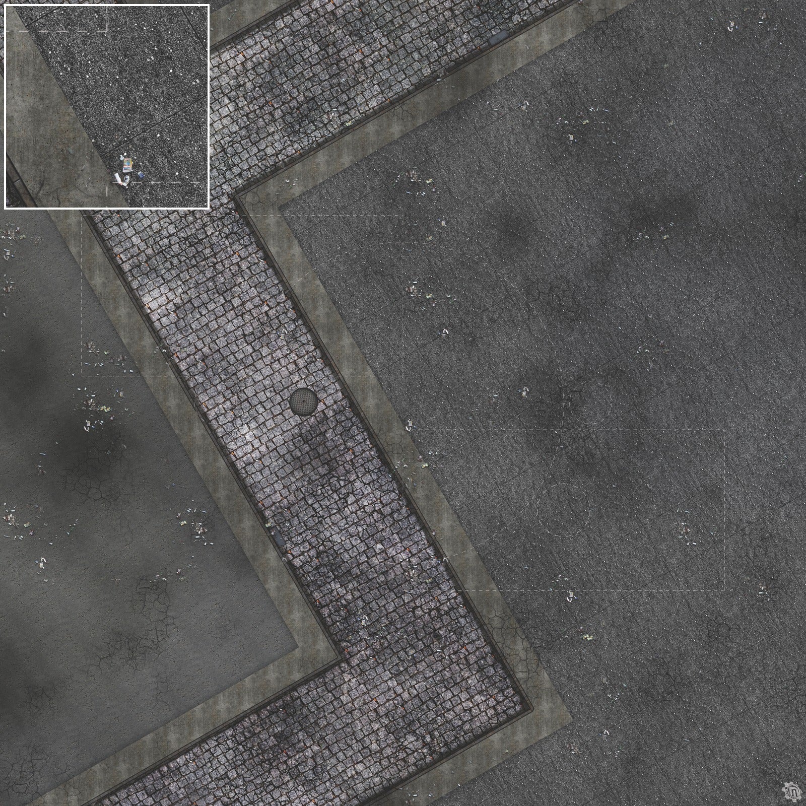 Mats by Mars: Victorian Alley (Bend Rd) Tabletop Wargaming Play Mat