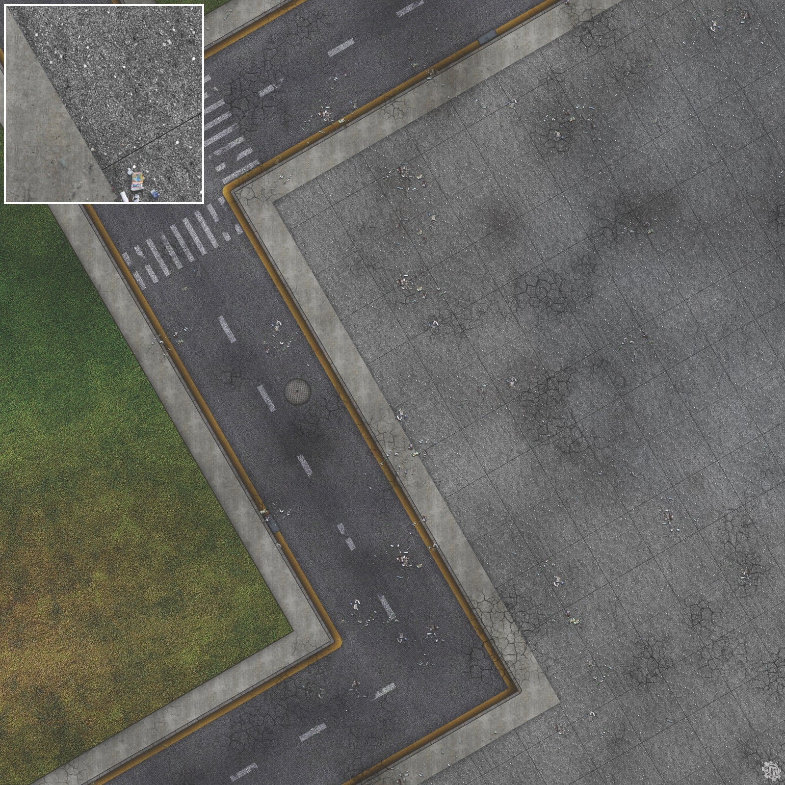 Mats by Mars: Park Avenue (Bend Rd) Tabletop Wargaming Play Mat