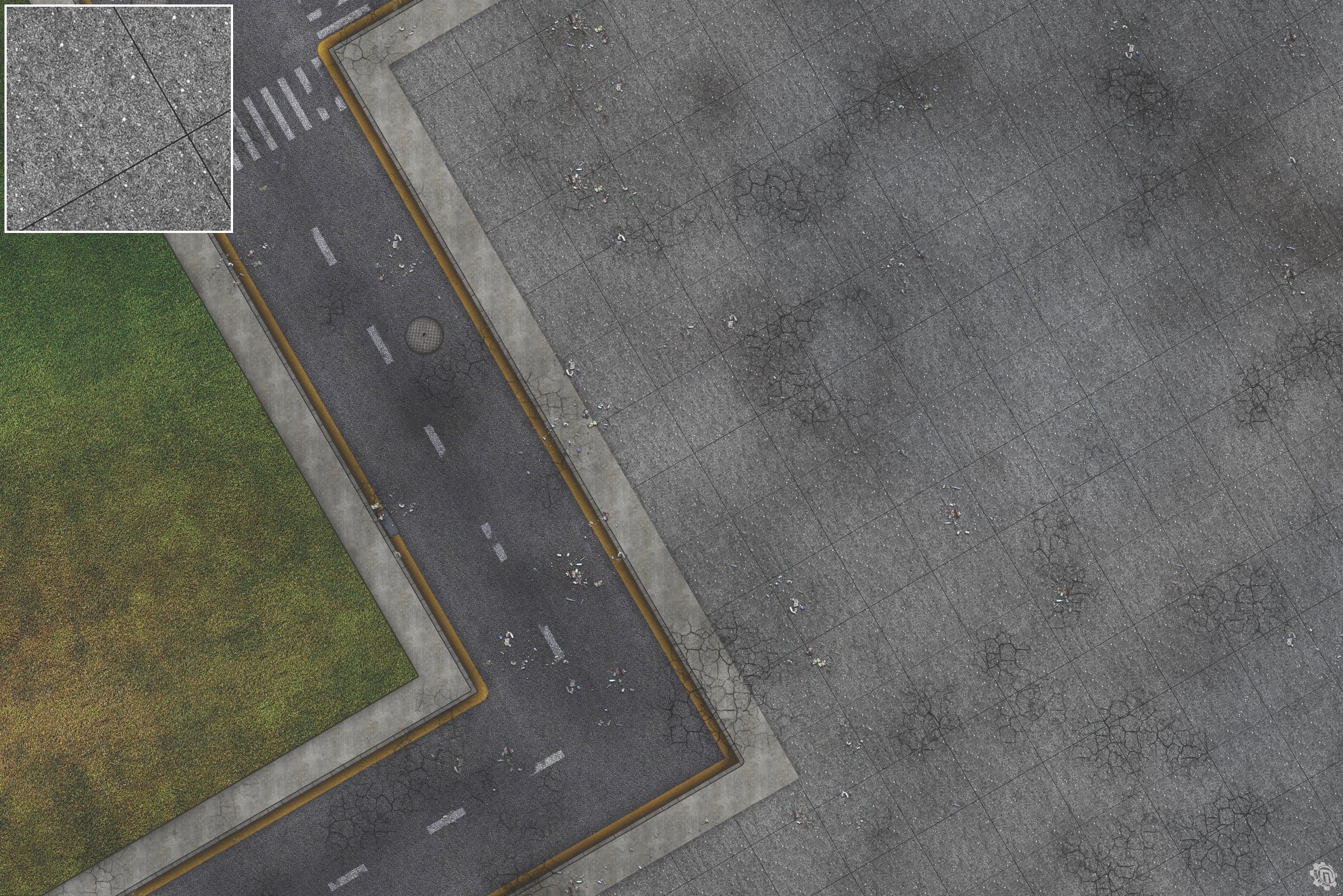 Mats by Mars: Park Avenue (Bend Rd) Tabletop Wargaming Play Mat