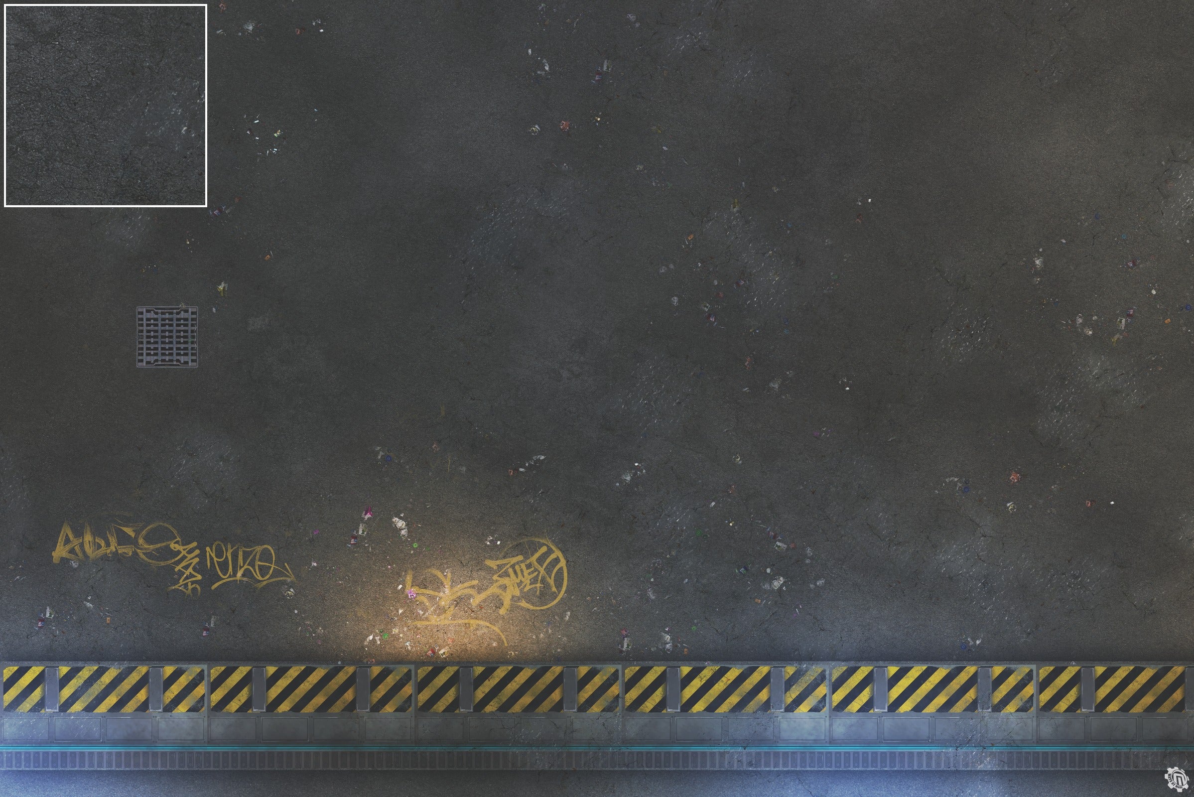 Mats by Mars: Loading Dock Lot Tabletop Wargaming Play Mat